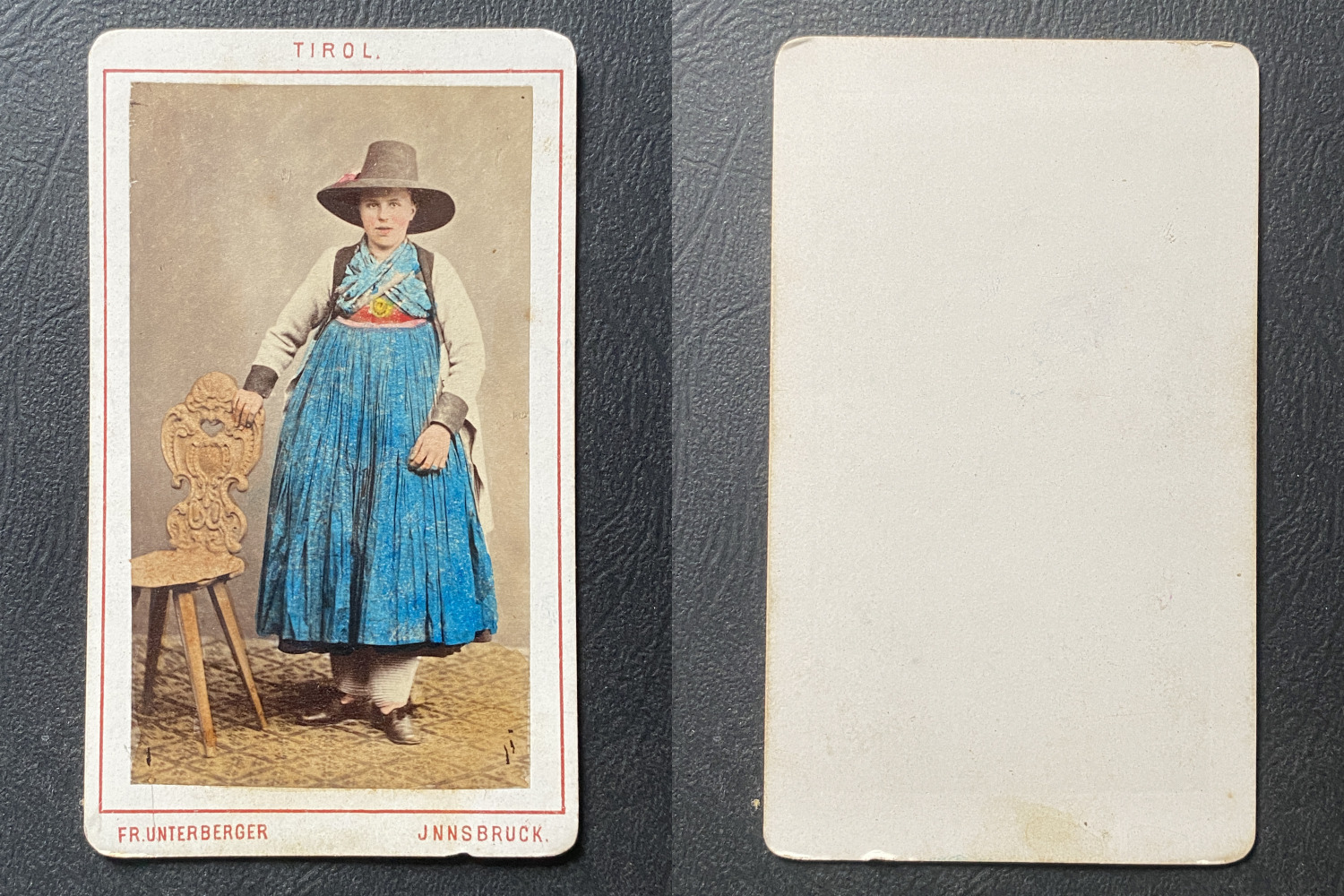 Unterberger, Innsbruck, woman in regional costume of Tyrol, Tyrol, circa 1870 CD