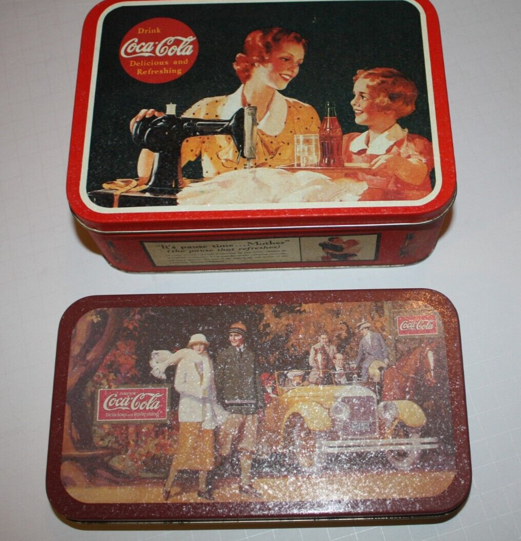 Lot of 2) Coca Cola Tins ( Coca Cola & It\'s Pause Time Mother)