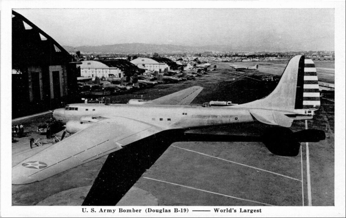 US ARMY Bomber Douglas B-19 Worlds Largest RPPC Photo Postcard Official US Photo