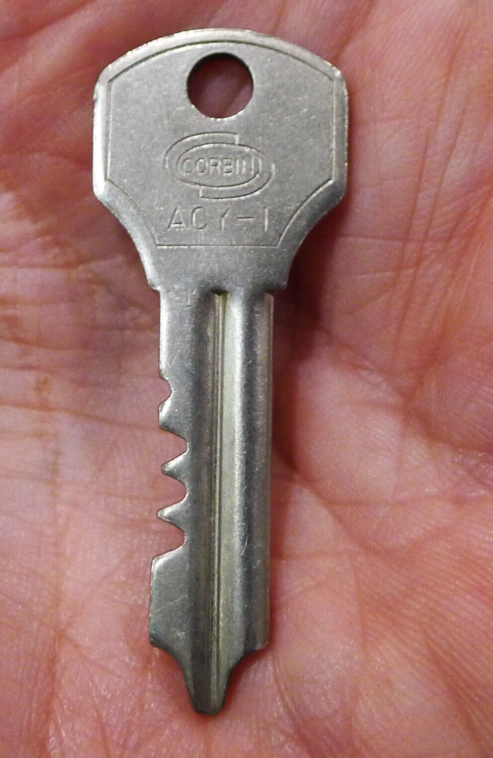 Vintage Corbin Lock Chest Cabinet Trunk Key # ACY-1
