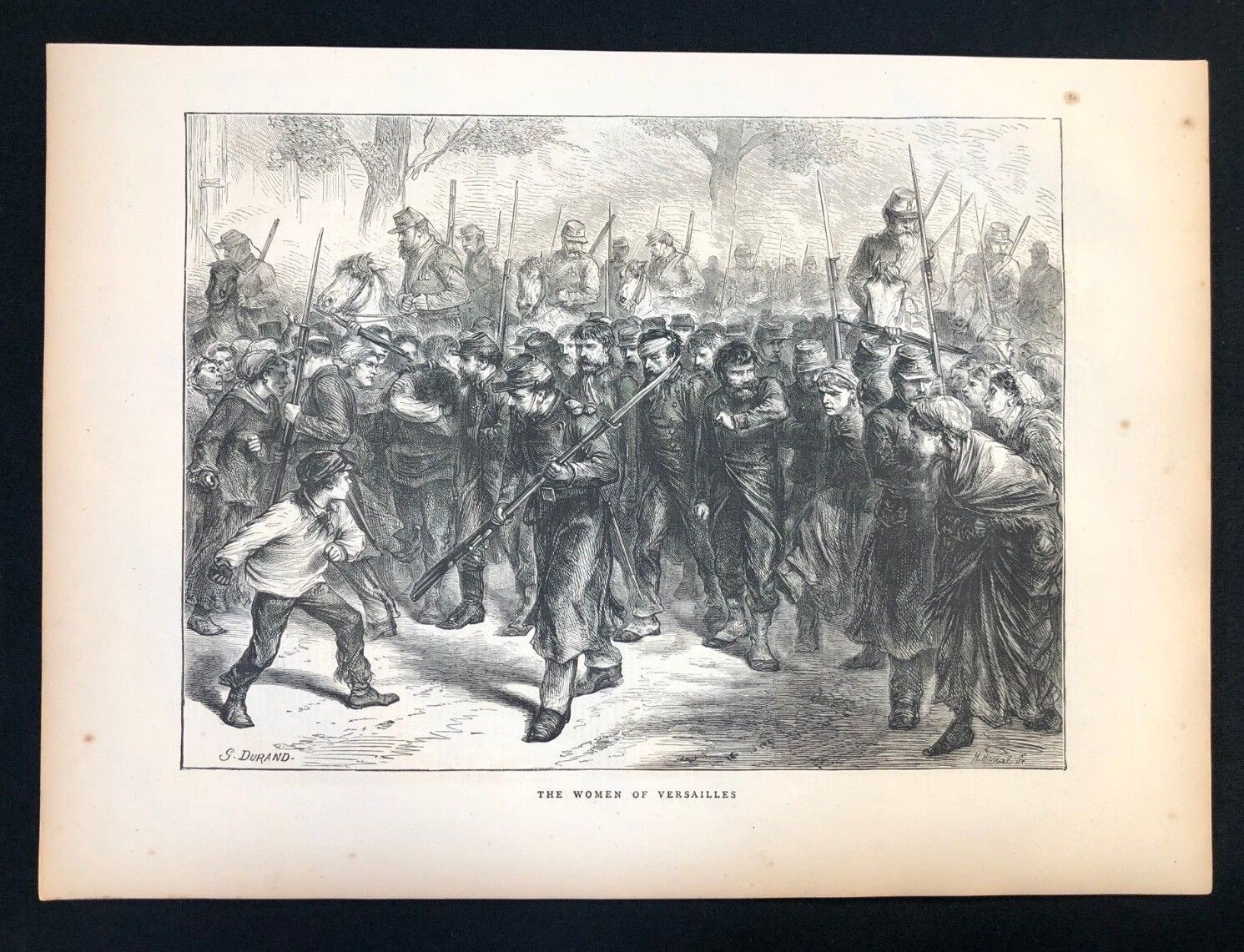 1871 Newspaper Print, THE WOMEN OF VERSAILLES, Paris Commune, France Communards