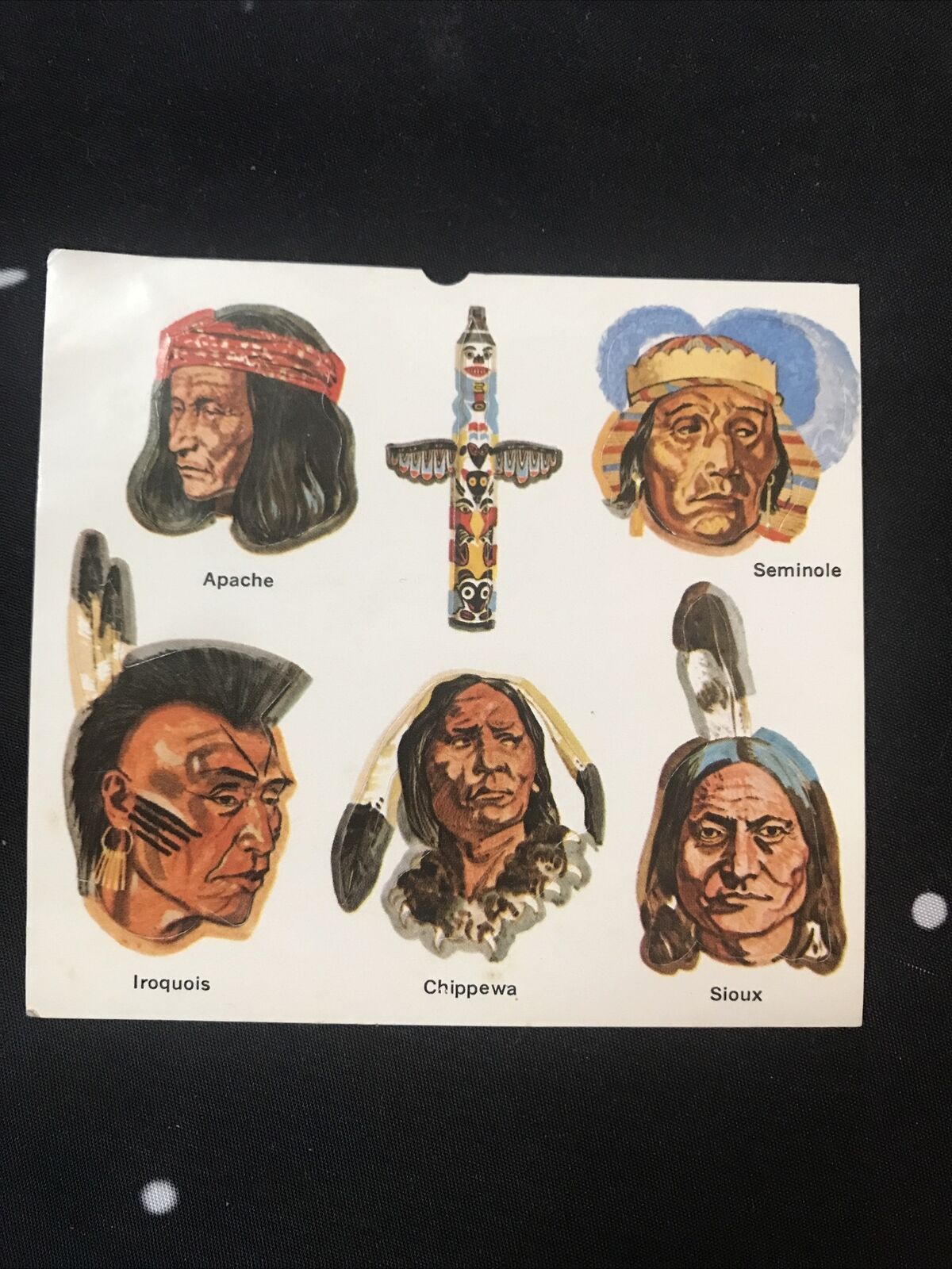 Vintage Indian Tribes Head bust stickers