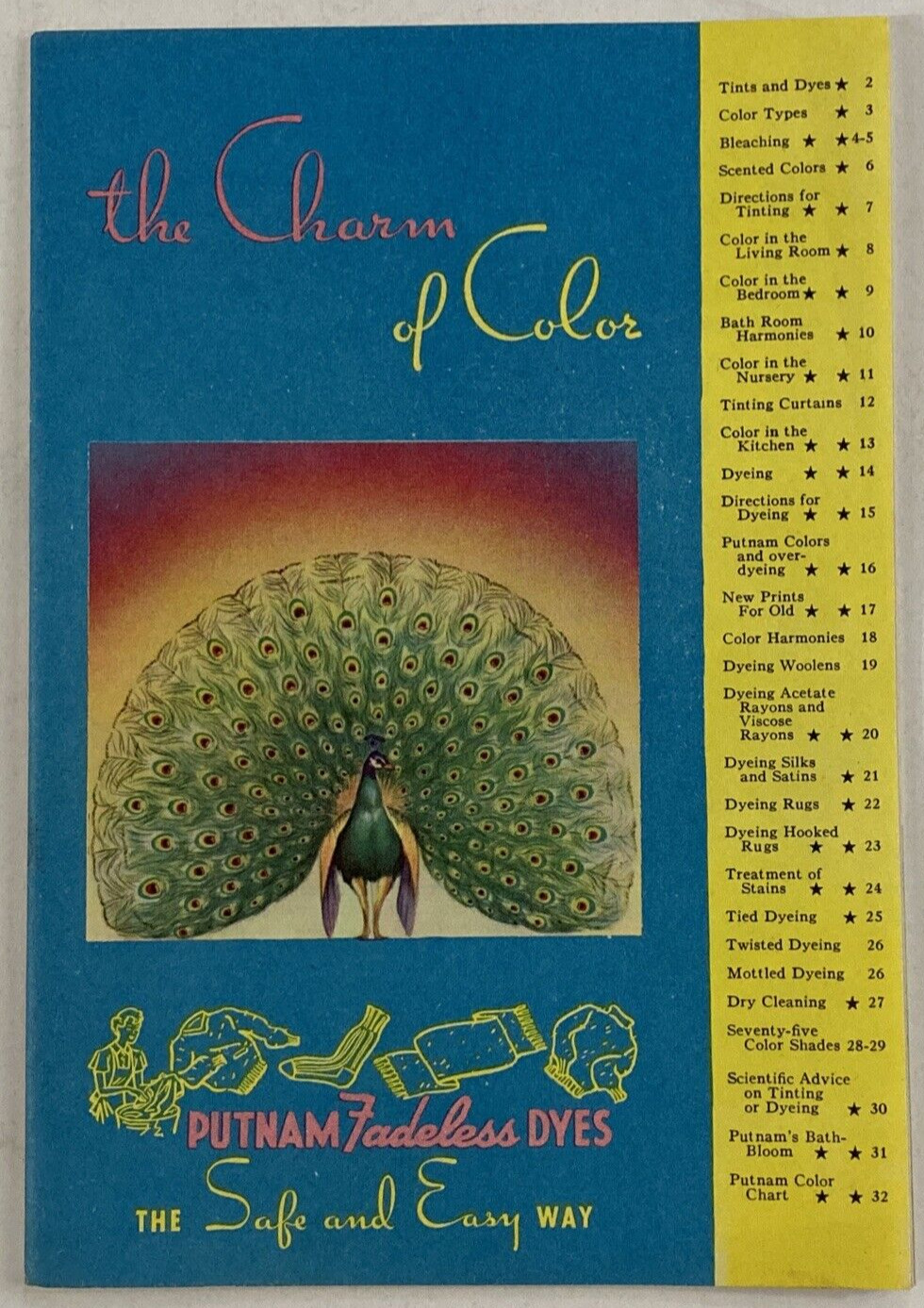 Putnam Fadeless Dyes Charm Of Colors 1948 Vintage Mid Century Catalog Booklet