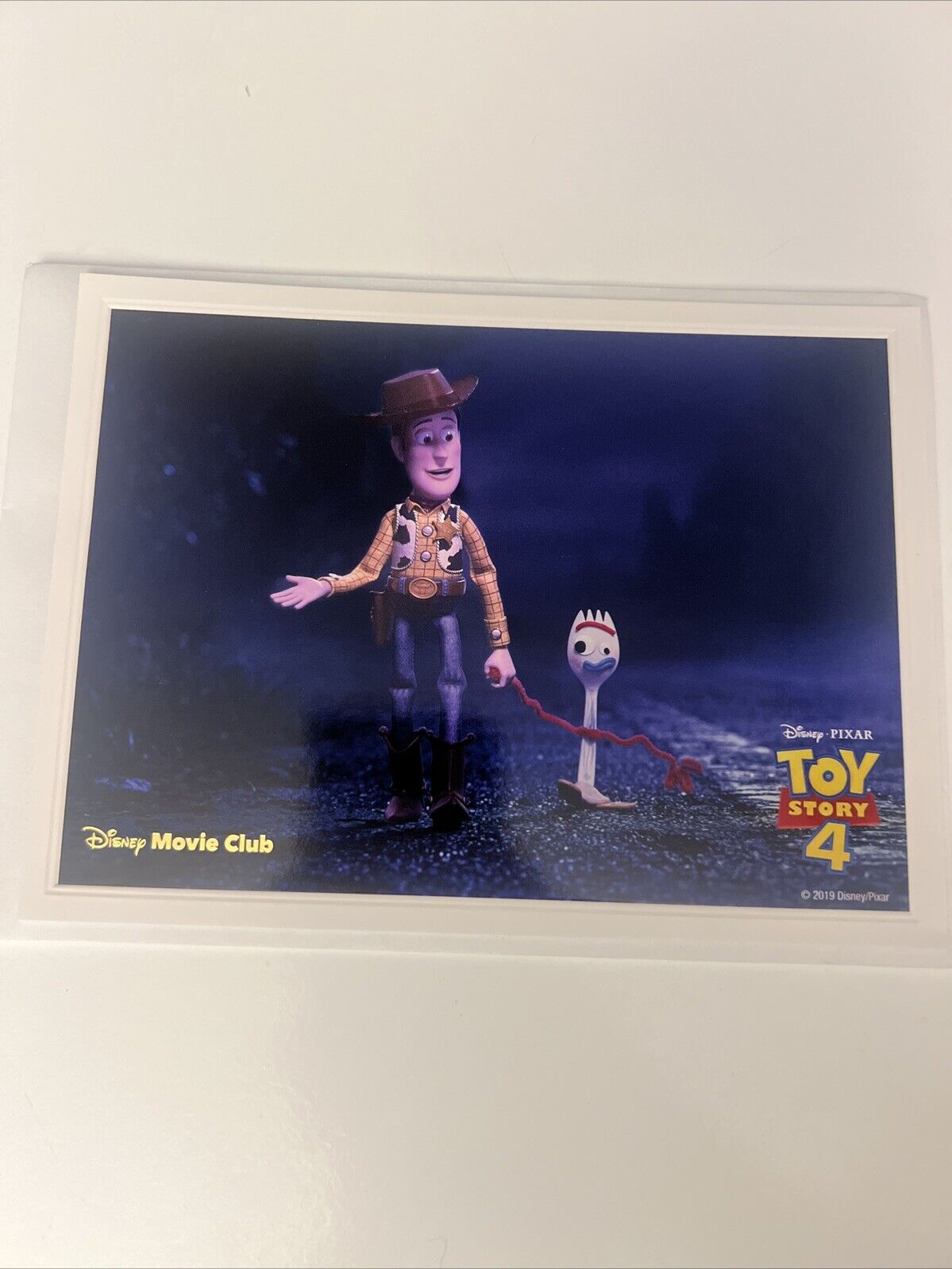 Disney Movie Club Exclusive 5 x 7 Lithographs - Toy Store 4 - Woody and Forky