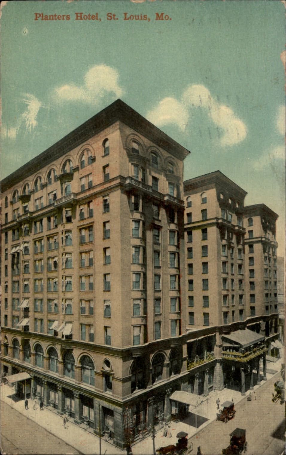 Planters Hotel St Louis Missouri ~ mailed 1912 Margaret Watson Philadelphia PA