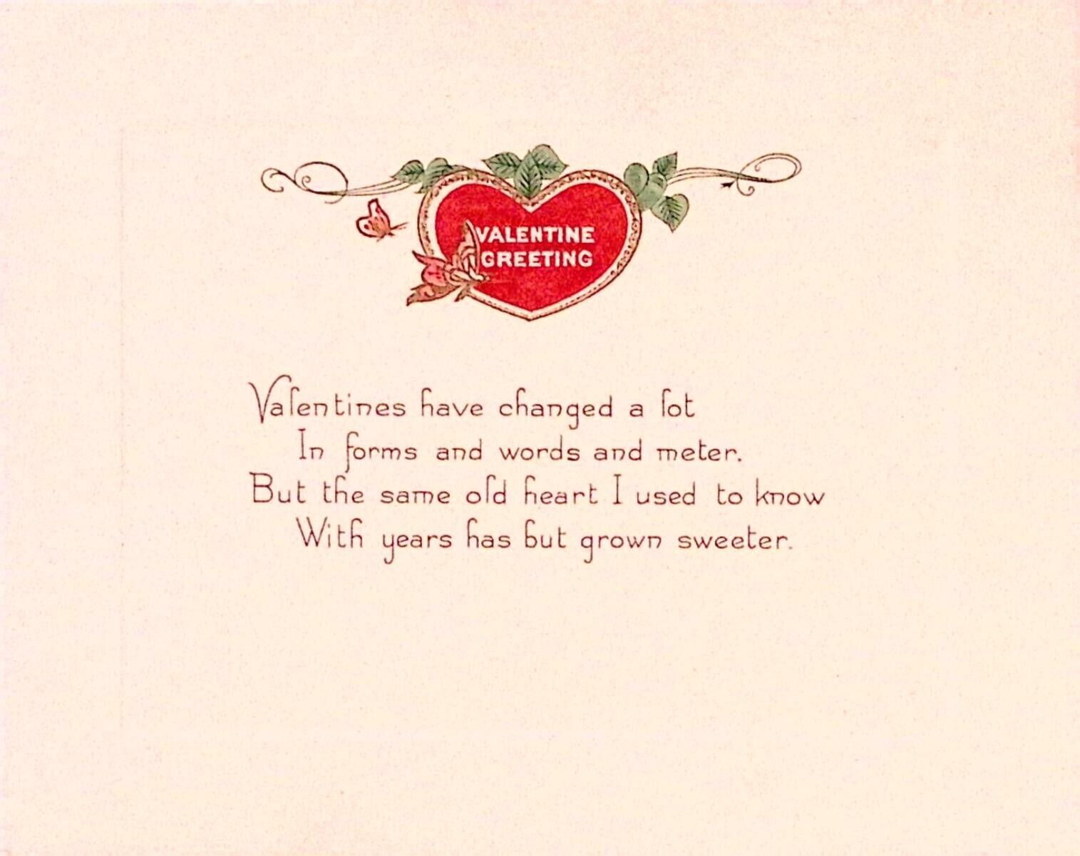 Vintage Valentine\'s Day Card Nice Classic Design