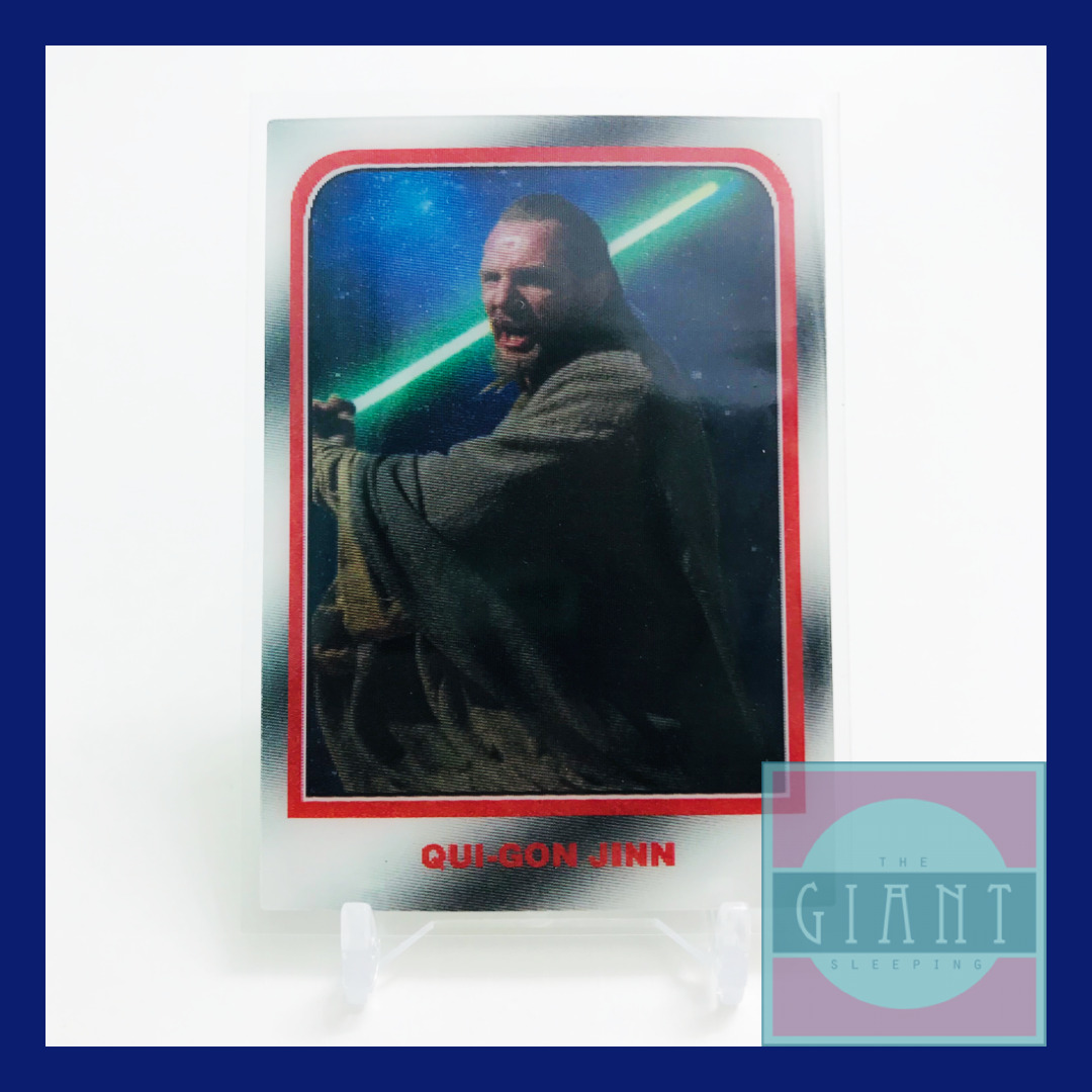 2020 Topps NOW Star Wars Lenticular #23 Qui-Gon Trading Card The Phantom Menace