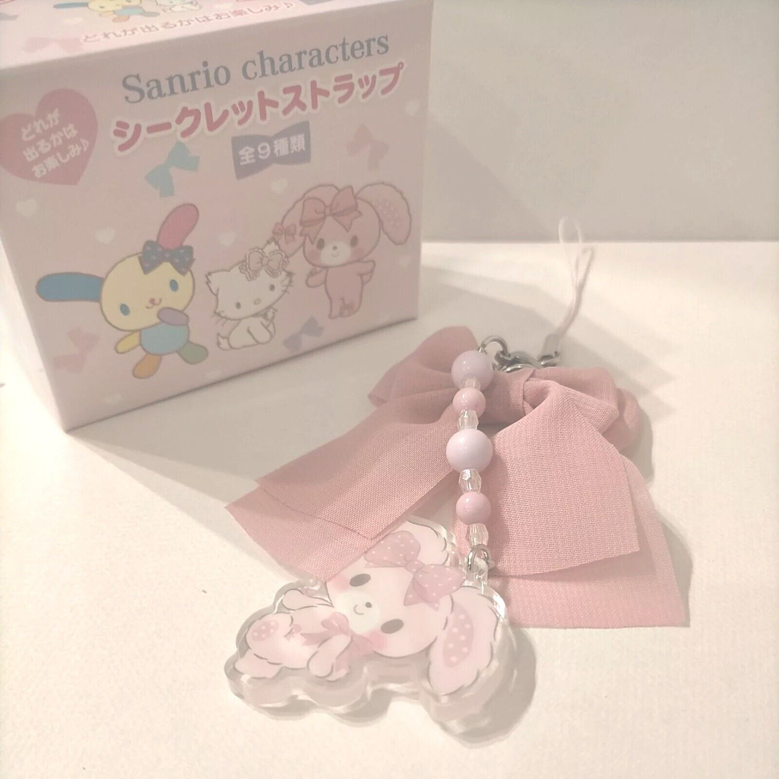 Sanrio Bonbonribbon strap  Heisei new　pink