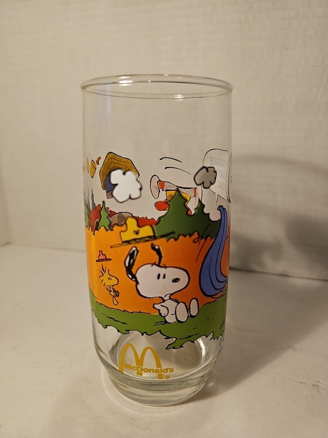 Vintage CAMP SNOOPY Peanuts Charlie Brown  Picnic Schulz McDonald’s Glass 1965