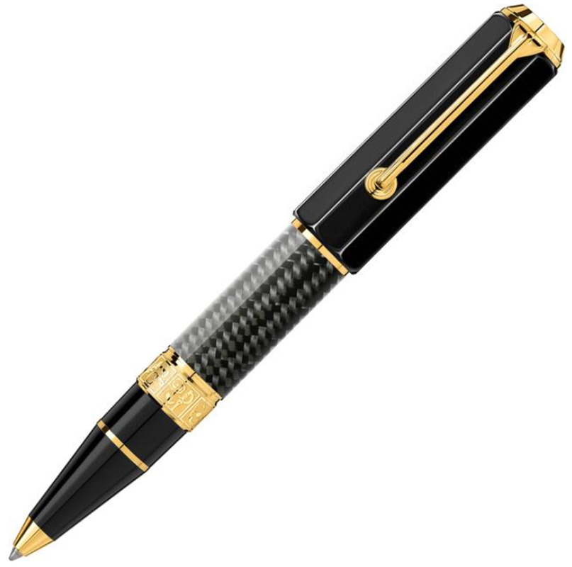 Deluxe Shakespere Series Black - Gold Clip 0.7mm Ballpoint Pen No Box