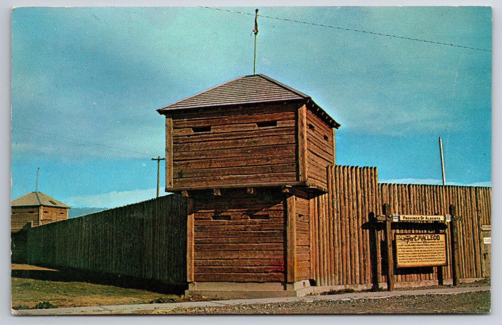 Vintage Canada Postcard Fort Macleod Alberta