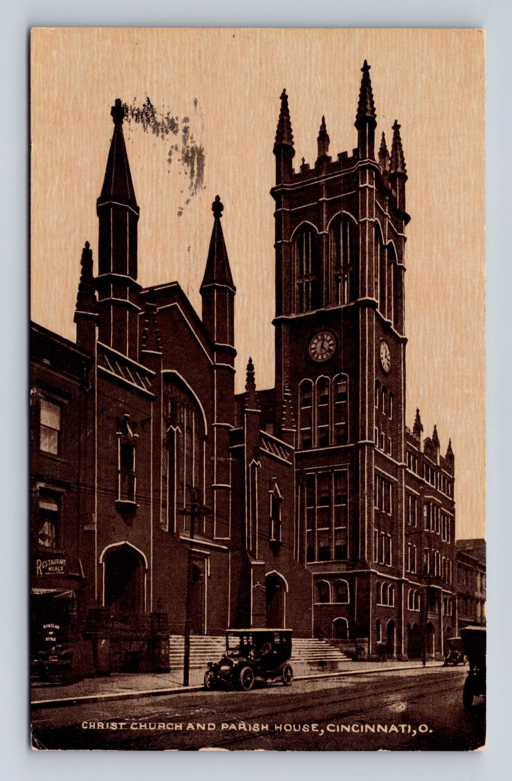 Cincinnati OH-Ohio, Christ Church and Parish House, Vintage c1909 Postcard
