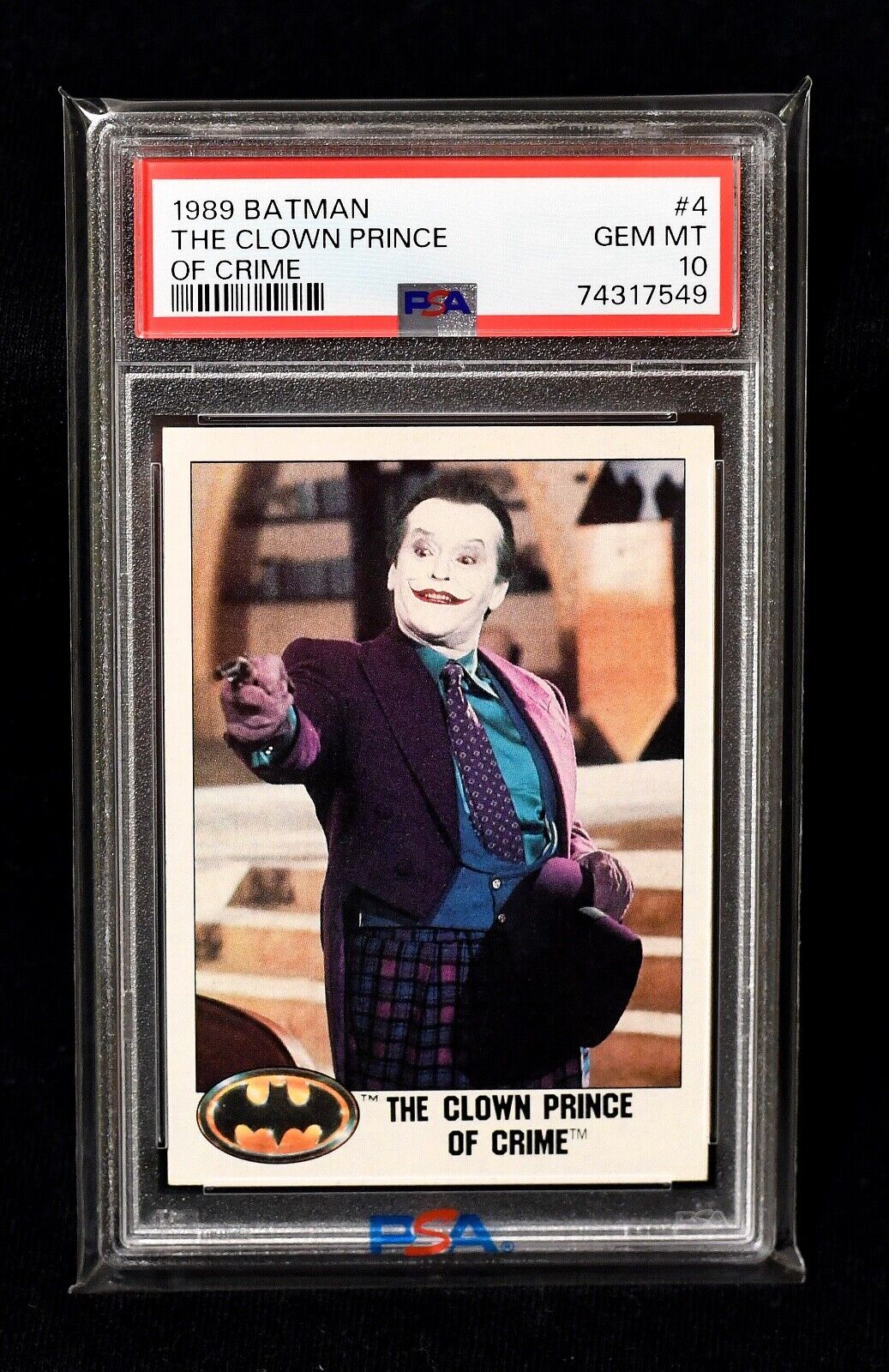 1989 Batman The Clown Prince of Crime #4 (Jack Nicholson as Joker) PSA 10, POP 3