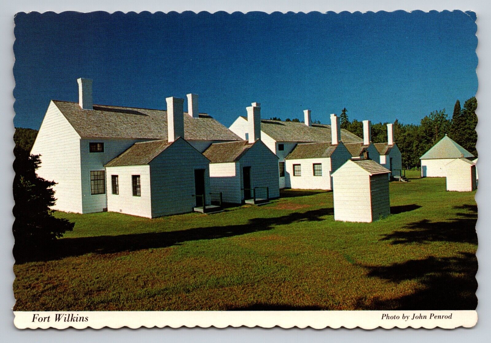 Fort Wilkins Copper Harbor Michigan Vintage Unposted Postcard