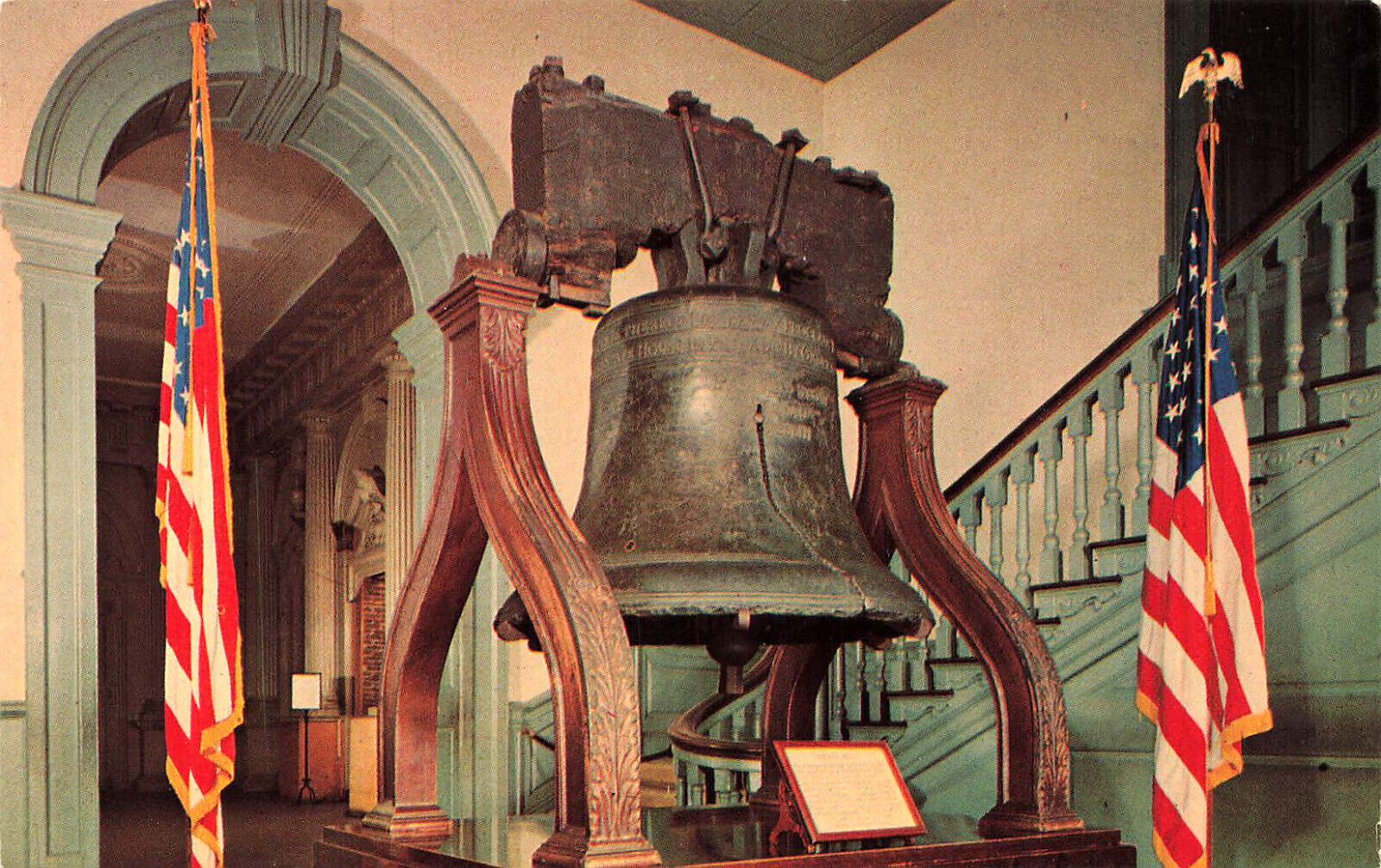 Liberty Bell Postcard Philadelphia PA Pennsylvania Independence Hall Historic