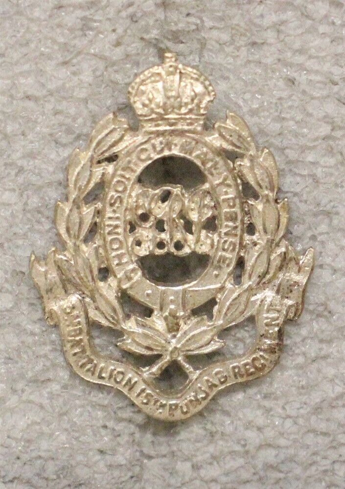 British India Army: 3rd Battalion, 15th Punjab Regiment - metal badge 1565