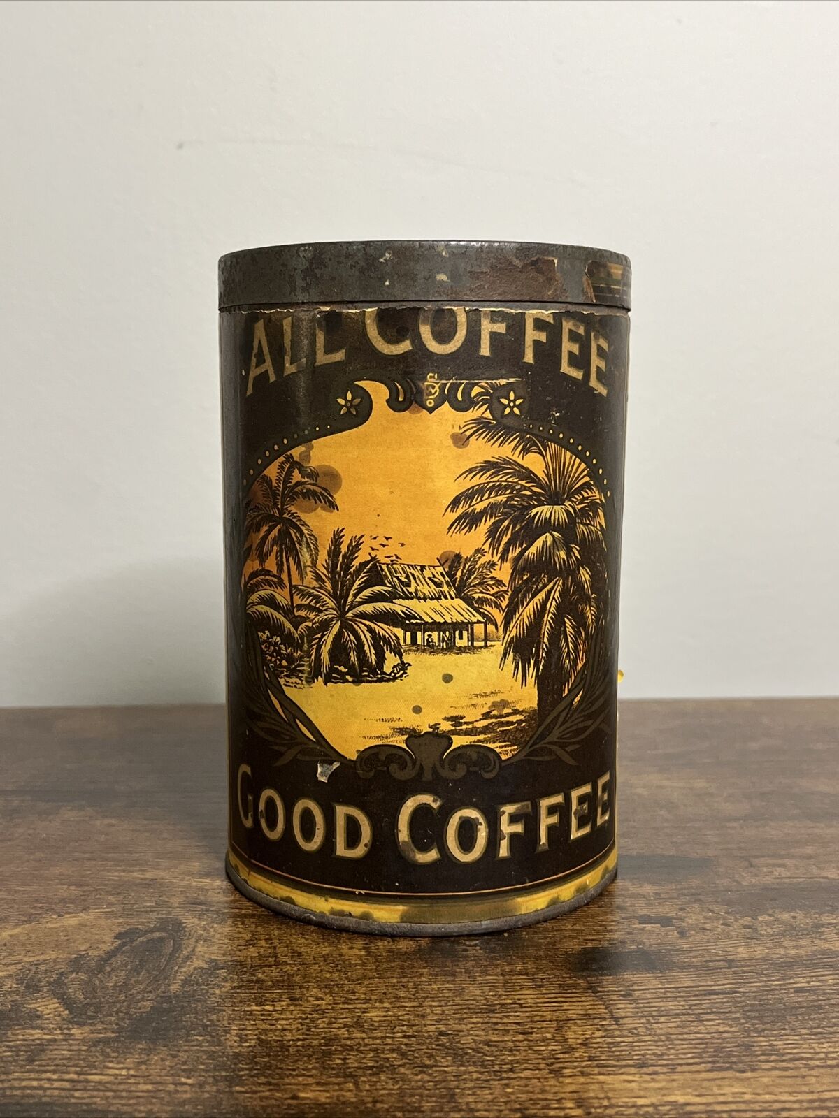 CARAJA Dwinell Wright Boston Coffee Can “All Coffee Good Coffee” Paper Label 1LB