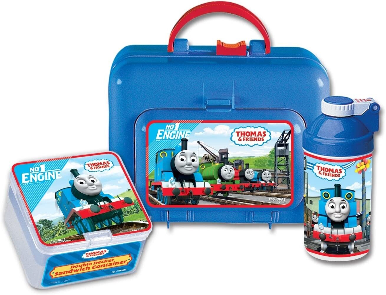 Thomas the Train Sidekick Lunch Box with Canteen and Sandwich Container Pecoware