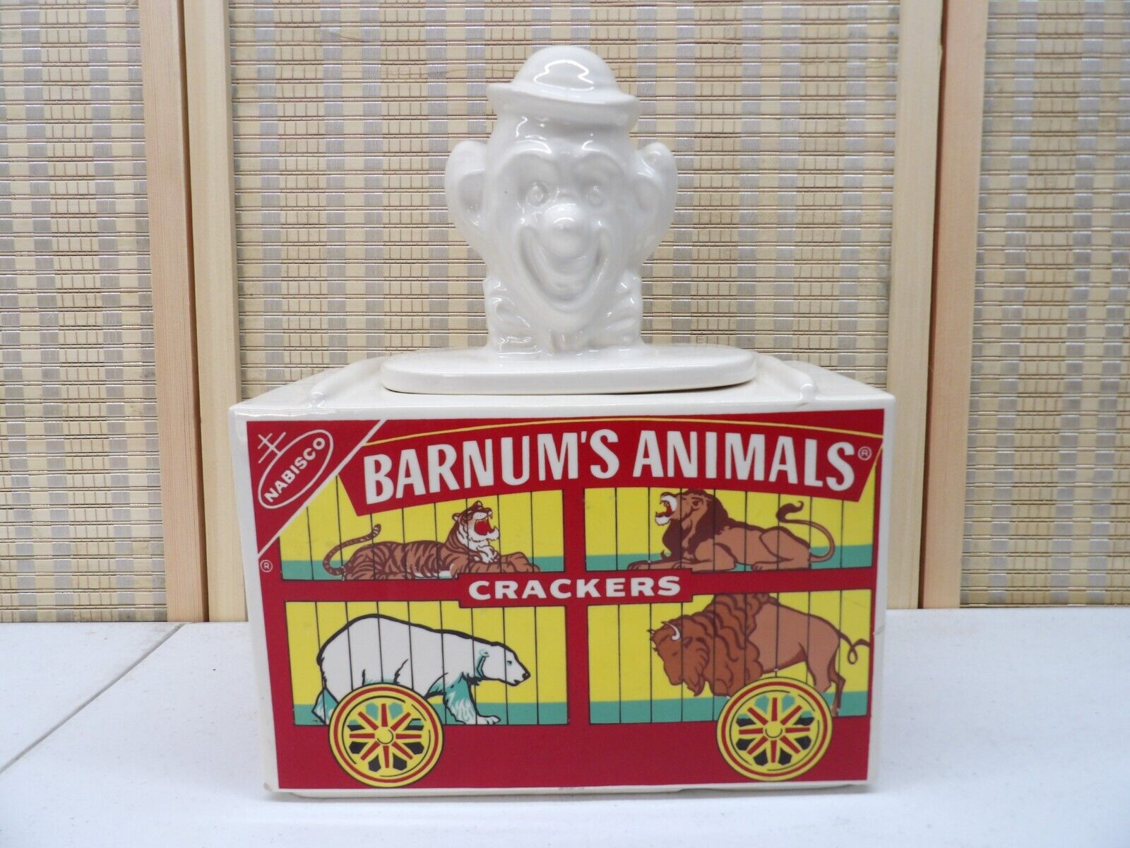 Vintage 1972 McCoy Nabisco Barnums Animal Crackers Cookie Jar Circus Clown RARE