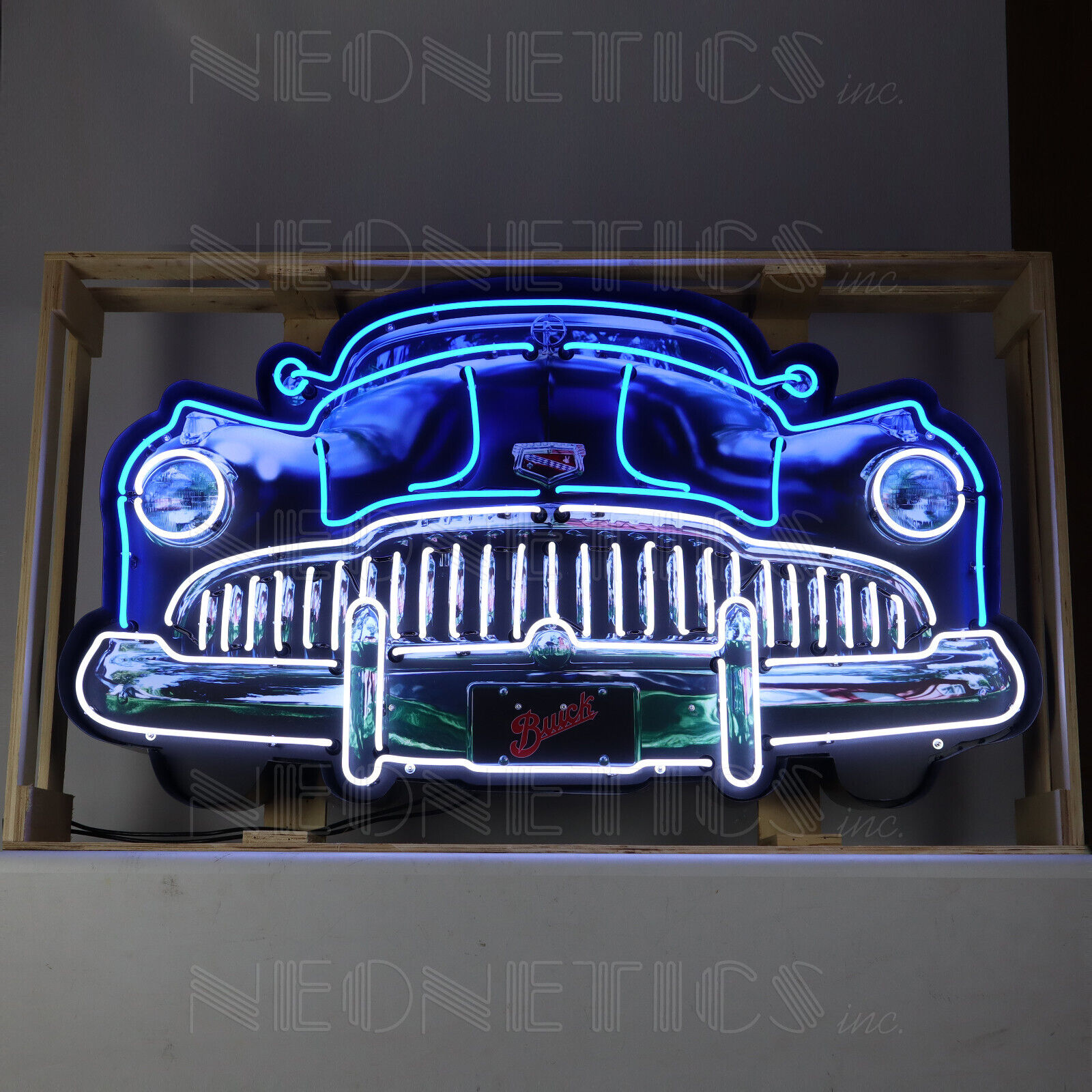Buick Neon sign Grille solid steel Case Super Roadmaster wall lamp Garage light