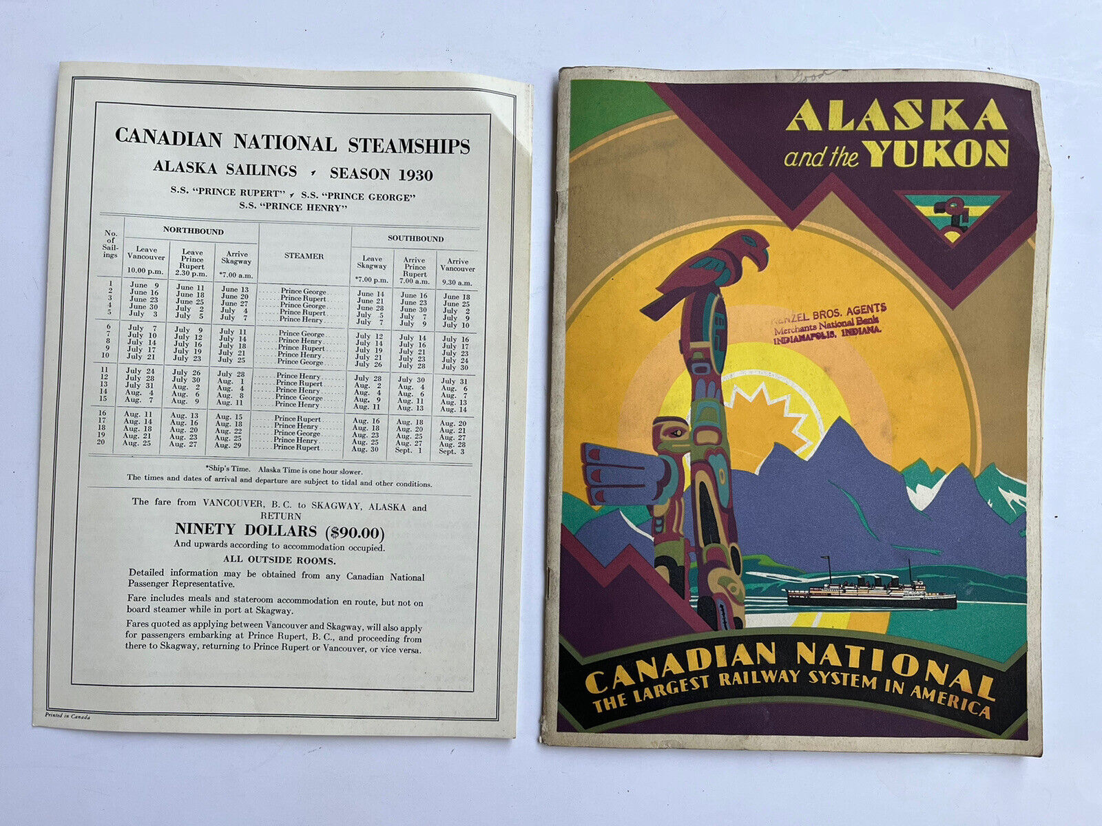 1931 Advertising Travel Brochure - ALASKA & YUKON - CANADIAN NATIONAL STEAMSHIPS