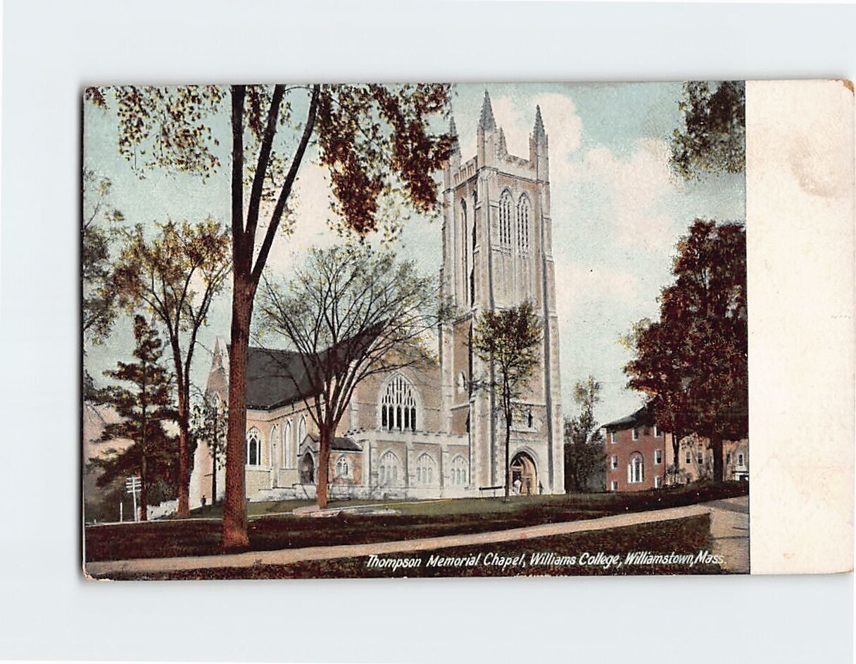 Postcard Thompson Memorial Chapel Williams College Williamstown Massachusetts