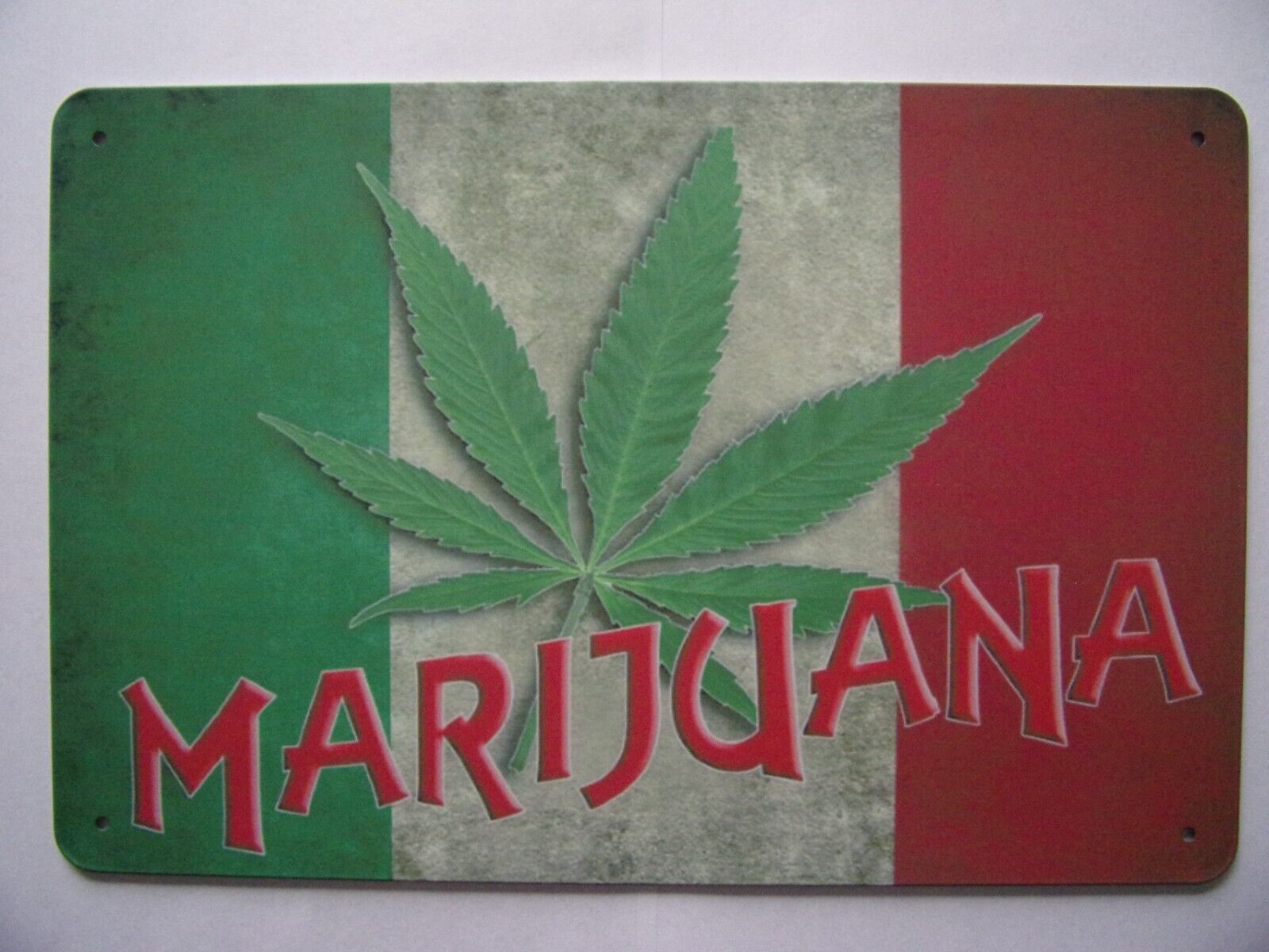 Marijuana Marihuana Pot Weed Kush Wall Metal Tin Sign 8x12 inch