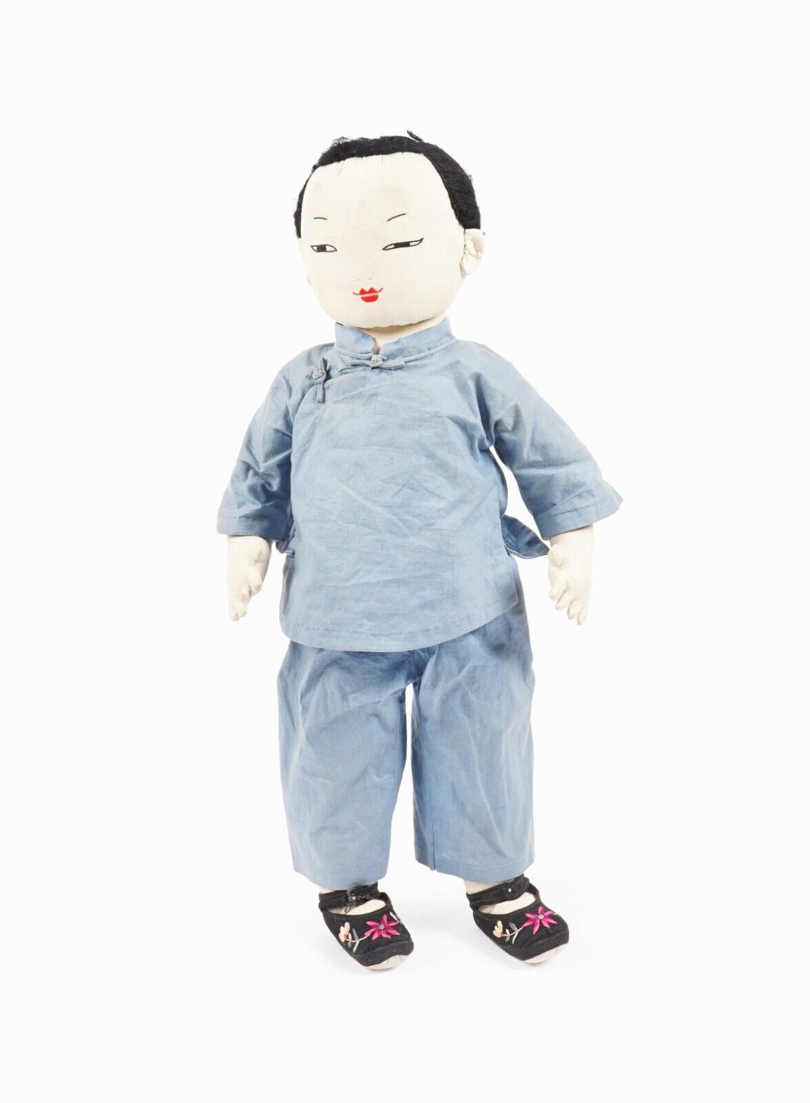 Ada Lum Handmade Art Cloth Doll Soft Sculpture Farmer\'s Wife Chinese Japanese