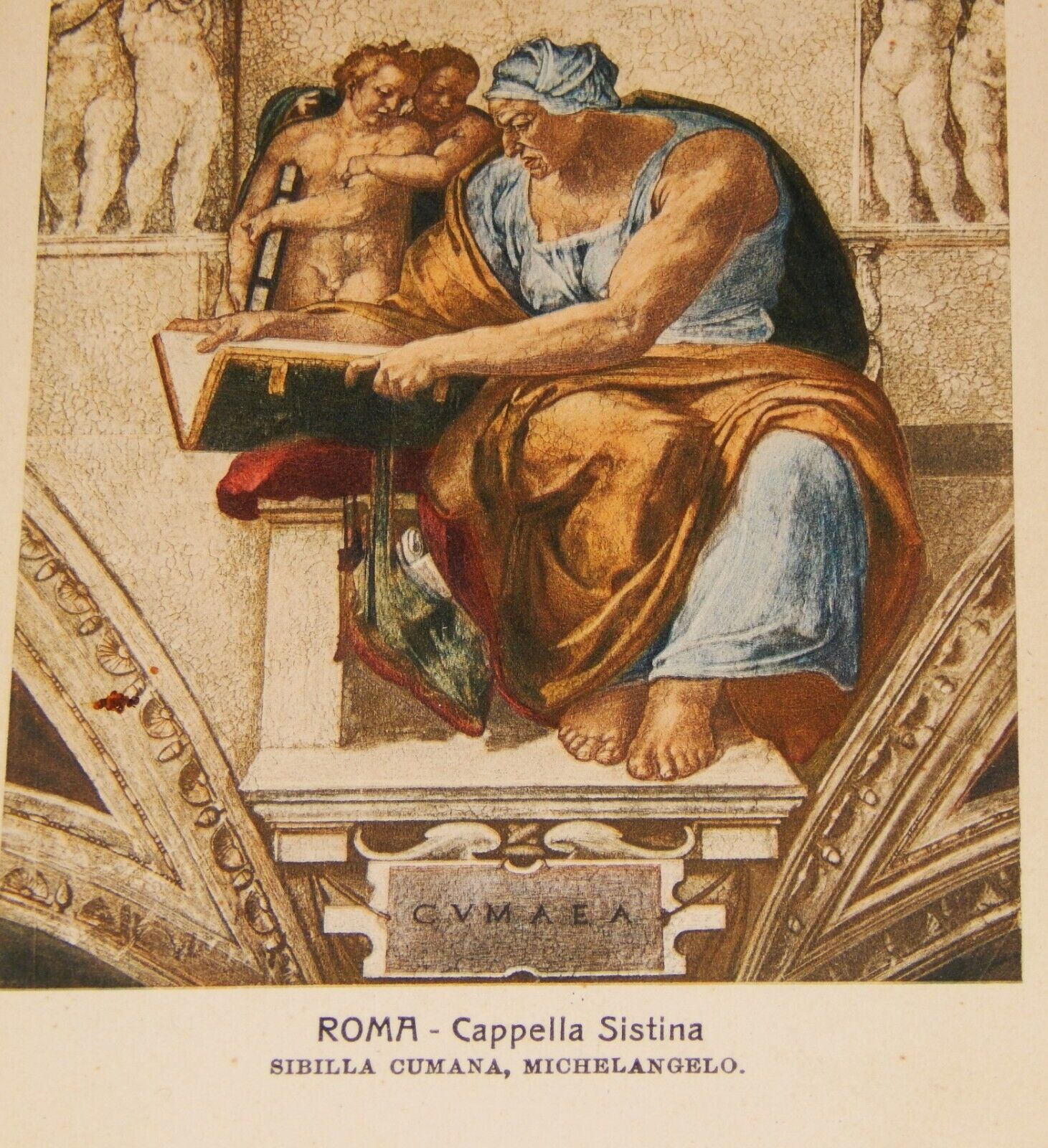 Vintage Postcard, VATICAN CITY, ITALY, Artwork Painting At The Sistine Chapel