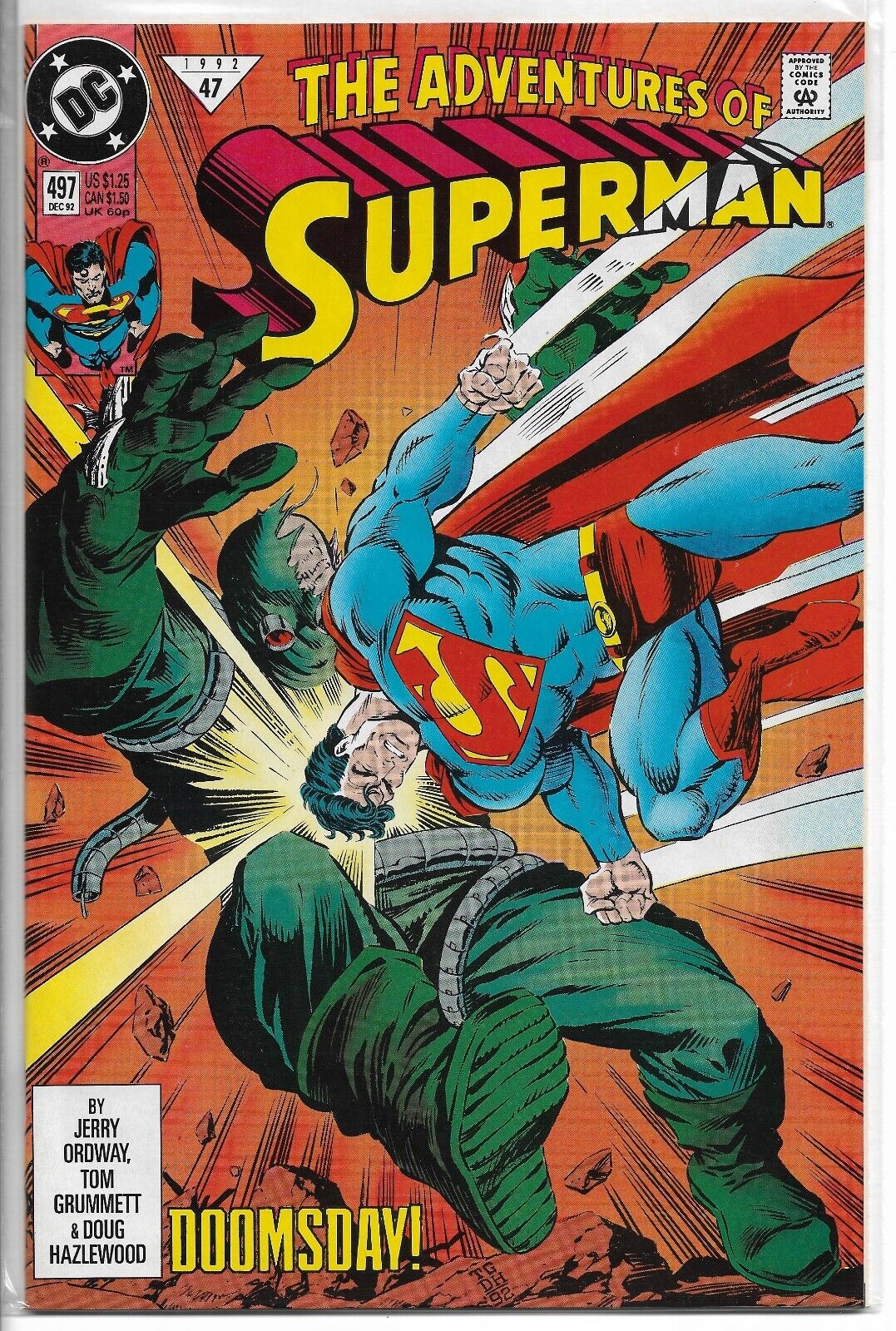 Adventures of Superman #497  DC 1992  Doomsday  NM- or better