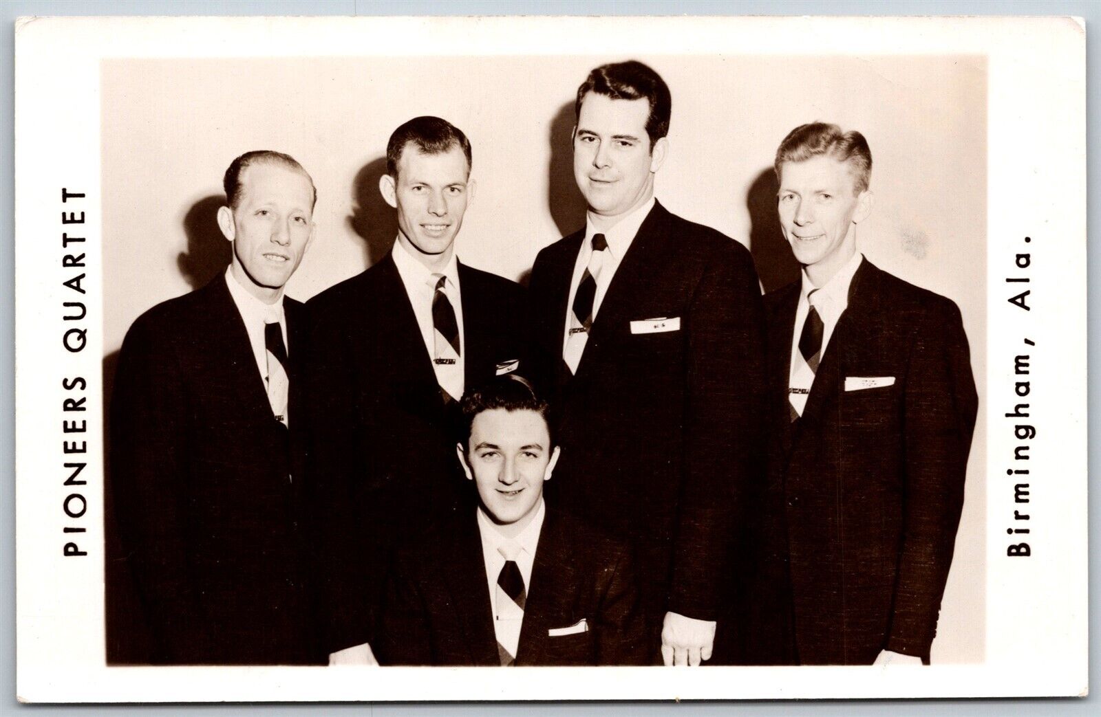 Vtg Birmingham Alabama AL Pioneers Quartet RPPC Real Photo 1950s Postcard