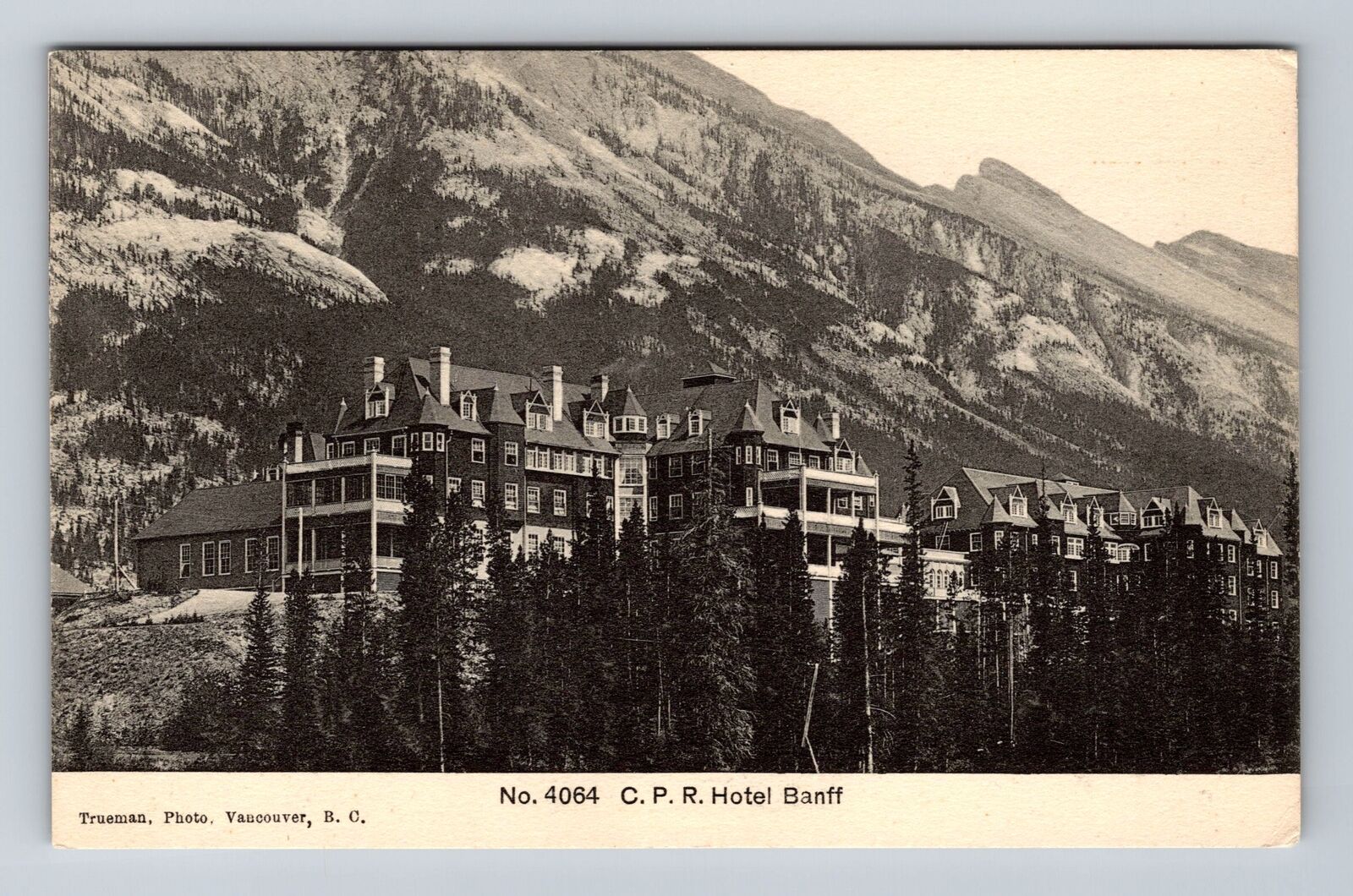 Banff-Alberta, Canadian Pacific Railroad Hotel, Advertising Vintage Postcard