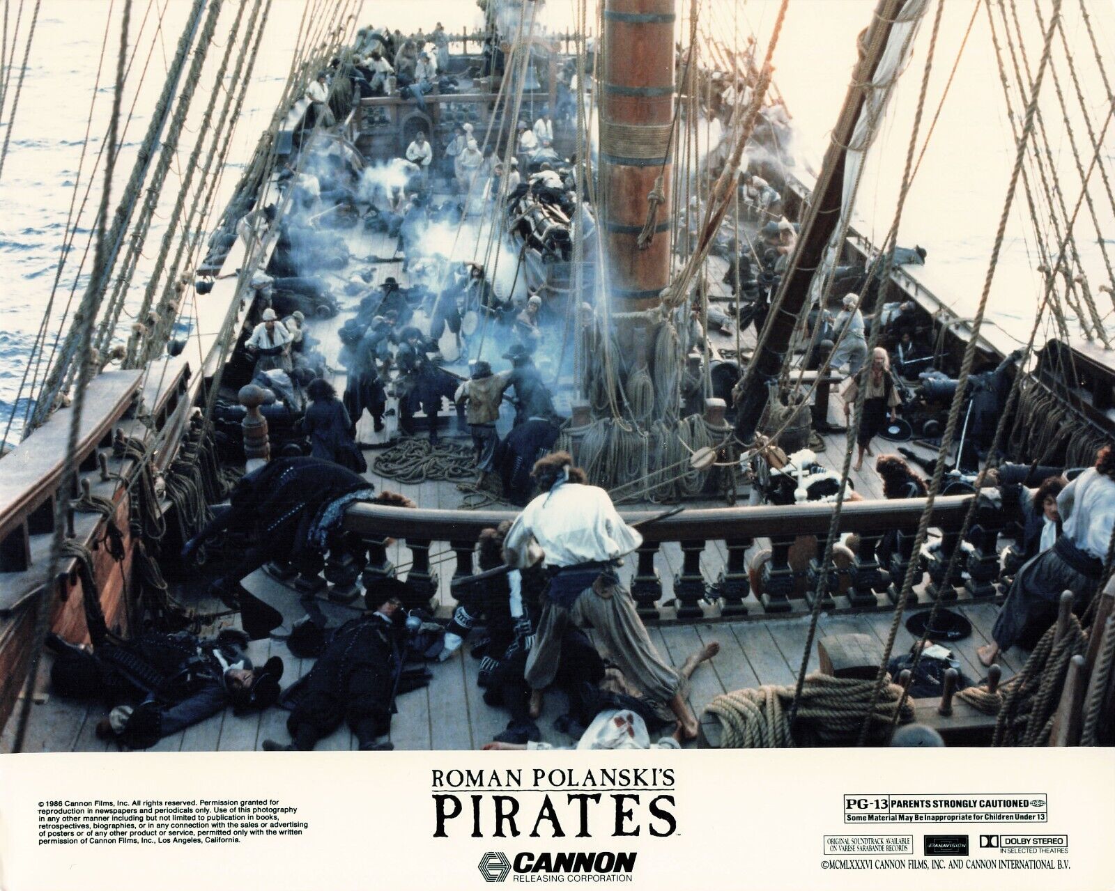 Pirates 1986 Movie Press Photo Roman Polanski Galleon Fight Lobby Card   *P61b
