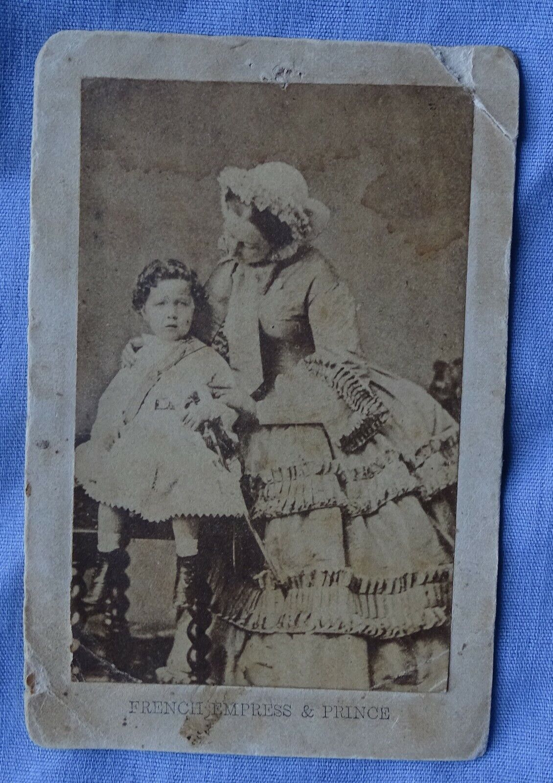 1870\'s Photograph FRENCH EMPRESS & PRINCE (Eugénie de Montijo?) Marie Antoinette