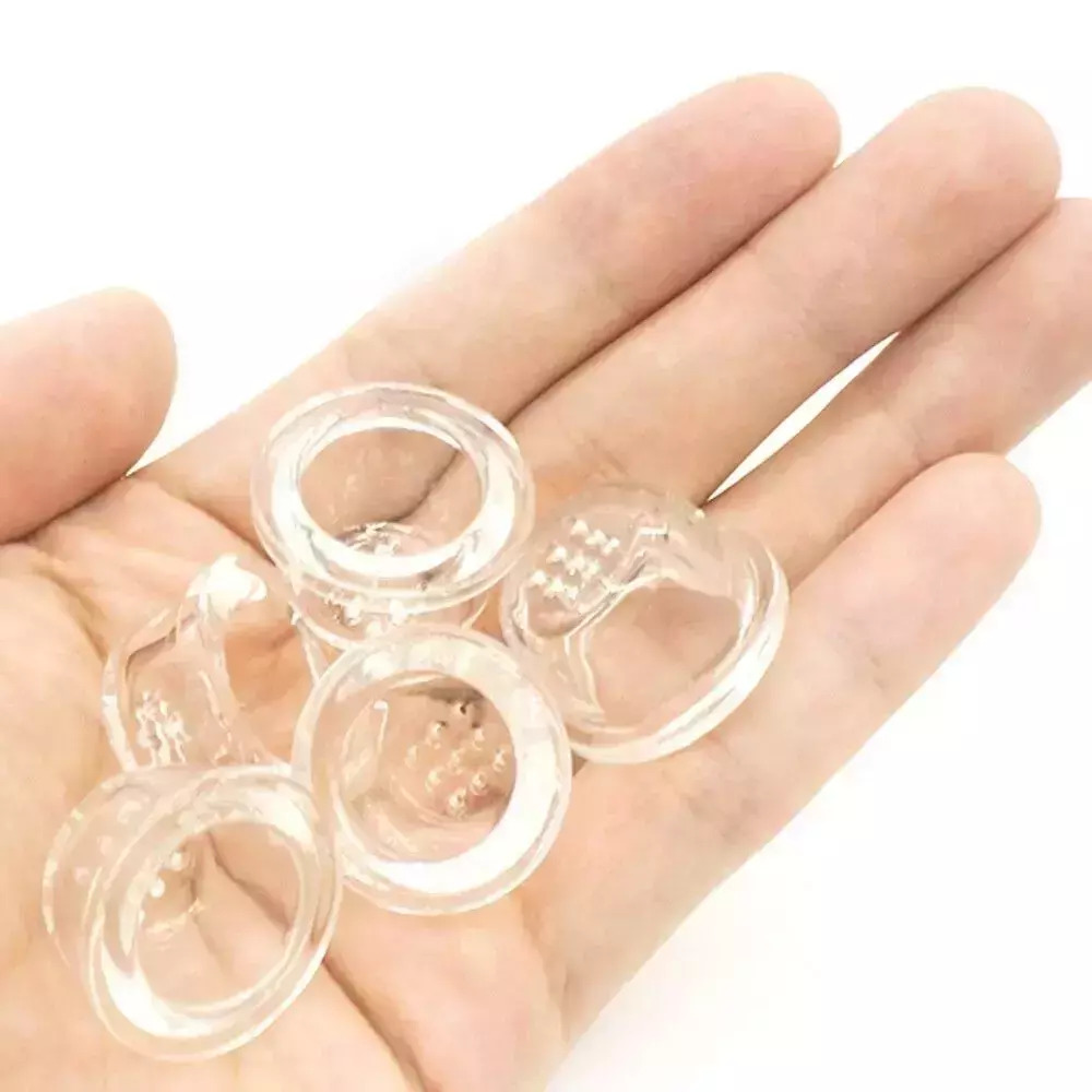 3Pcs Glass Bowl Replacing for Silicone Smoking Pipe Tobacco Cigarette Accessorie