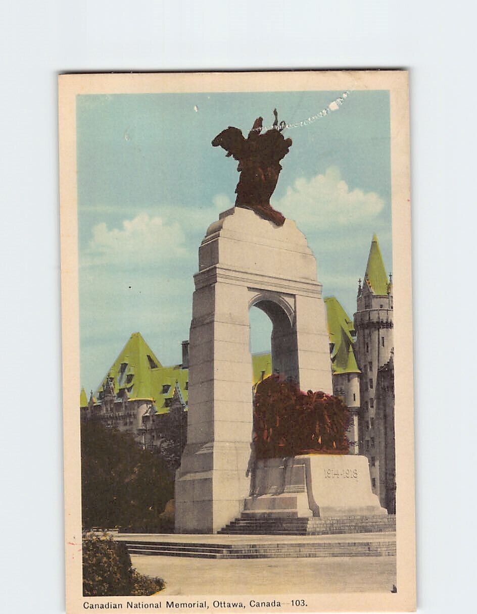 Postcard Canadian National Memorial Ottawa Canada