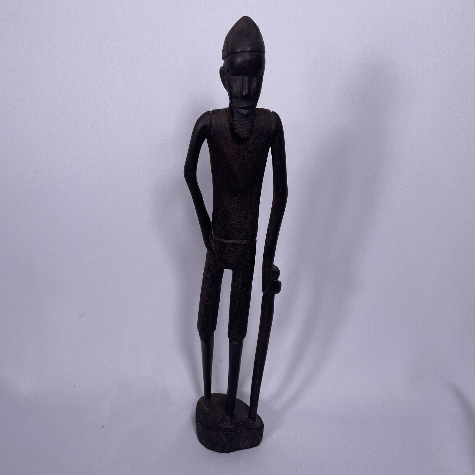 Vintage African Tribal Art Wood Figure 13.5” Tall