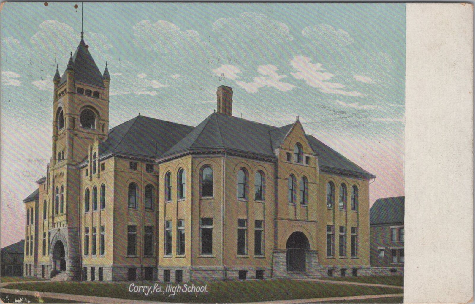 Corry High School Pennsylvania Postcard