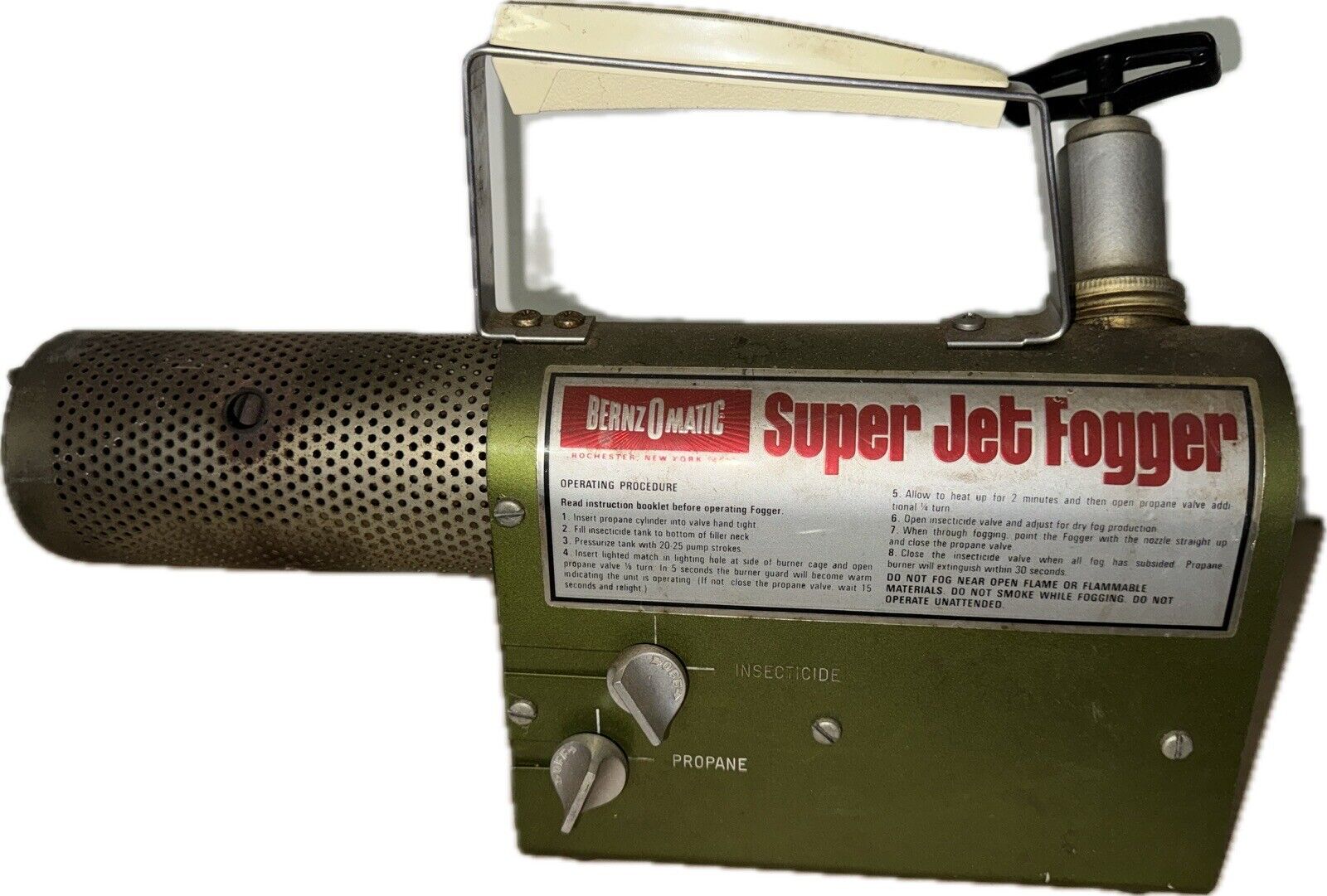 Vintage BernzOmatic Super Jet Fogger Insect Propane Bug Sprayer