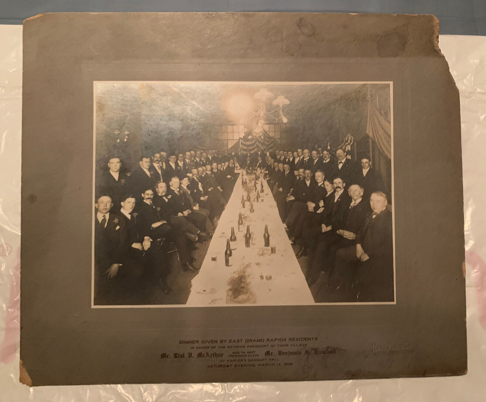 Large Real Photo President Dinner Village of East Grand Rapids, Michigan Mich Mi