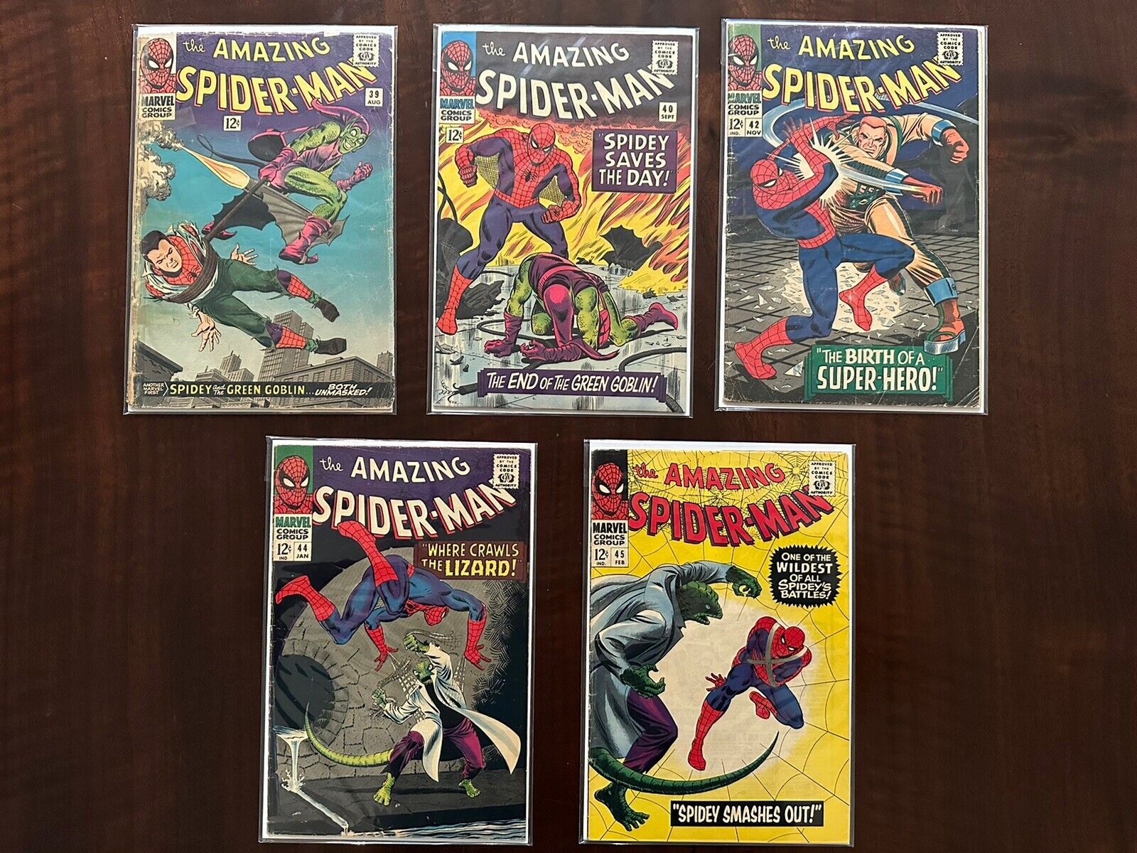AMAZING SPIDER-MAN Silver Age Lot Of 5 #39, 40, 42, 44, 45