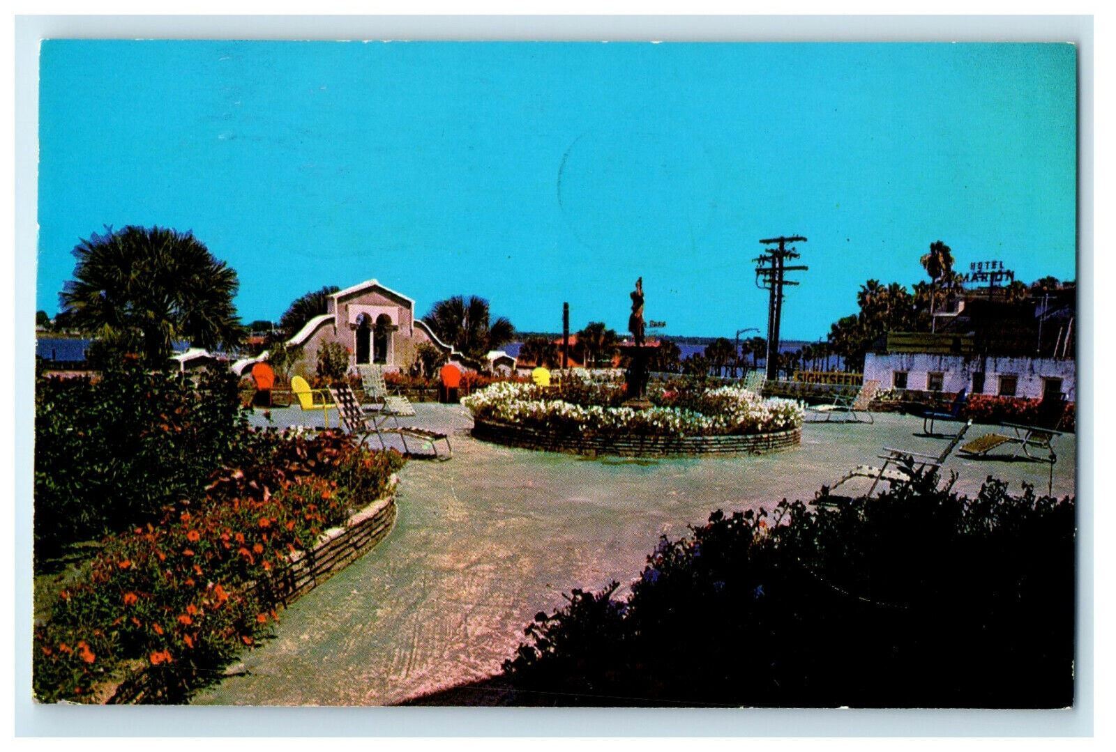 1961 New Skyline Floral Gardens, St. Augustine Florida FL Vintage Postcard