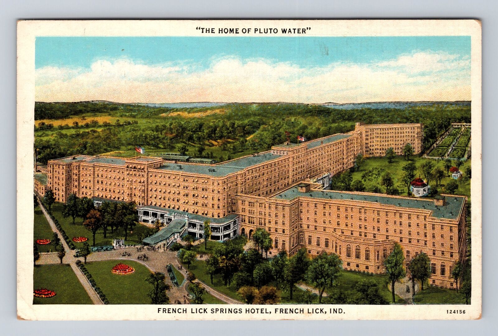 French Lick IN-Indiana, French Lick Springs Hotel Advertising, Vintage Postcard