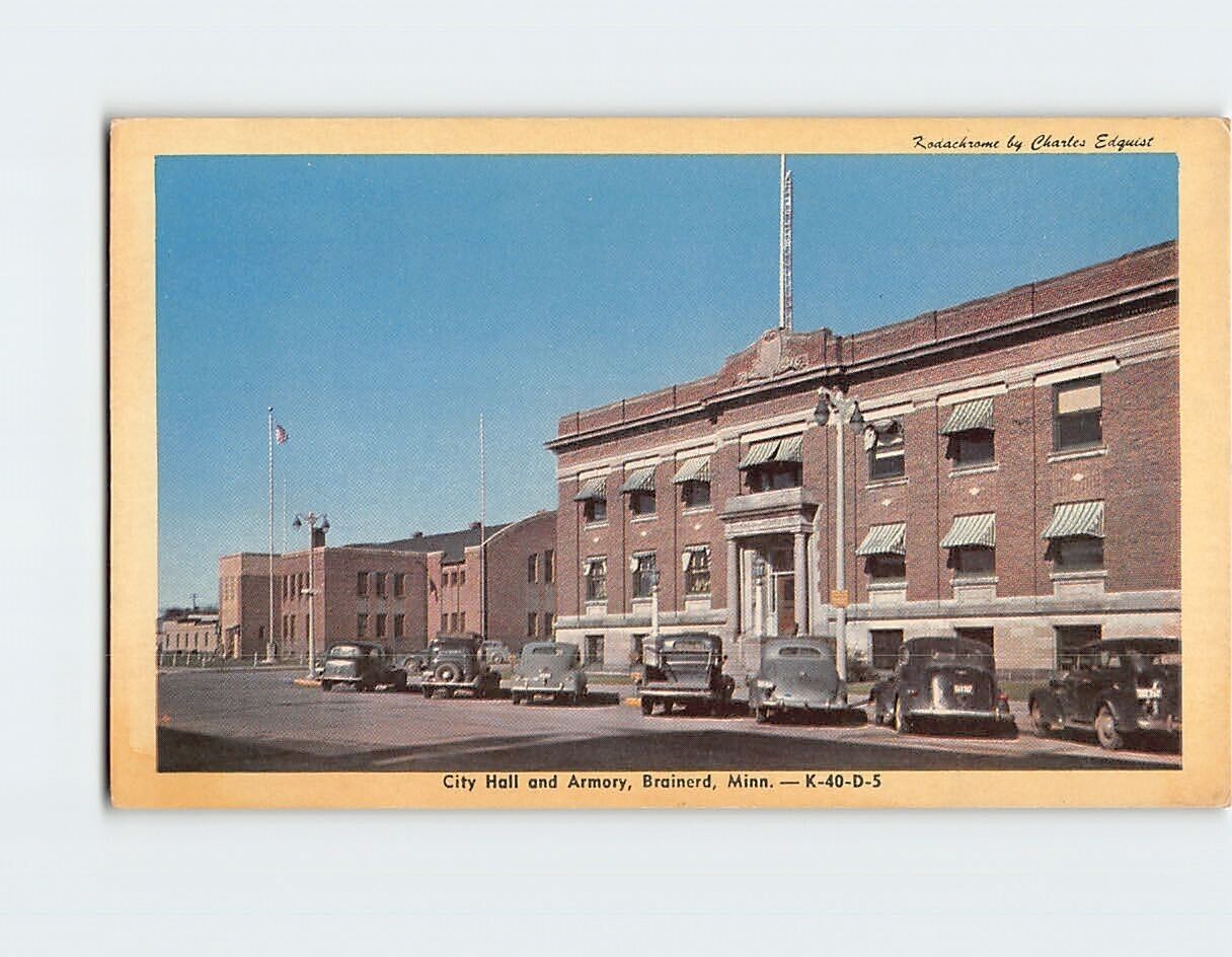 Postcard City Hall and Armory, Brainerd, Minnesota