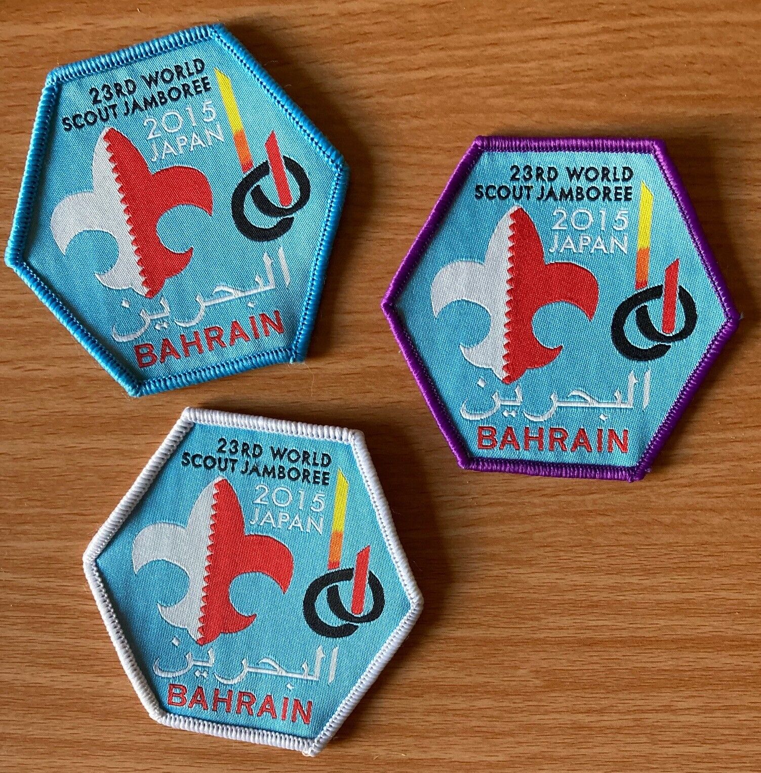 2019 23RD World Scout Jamboree 3 BAHRAIN Contingent badges 2015 