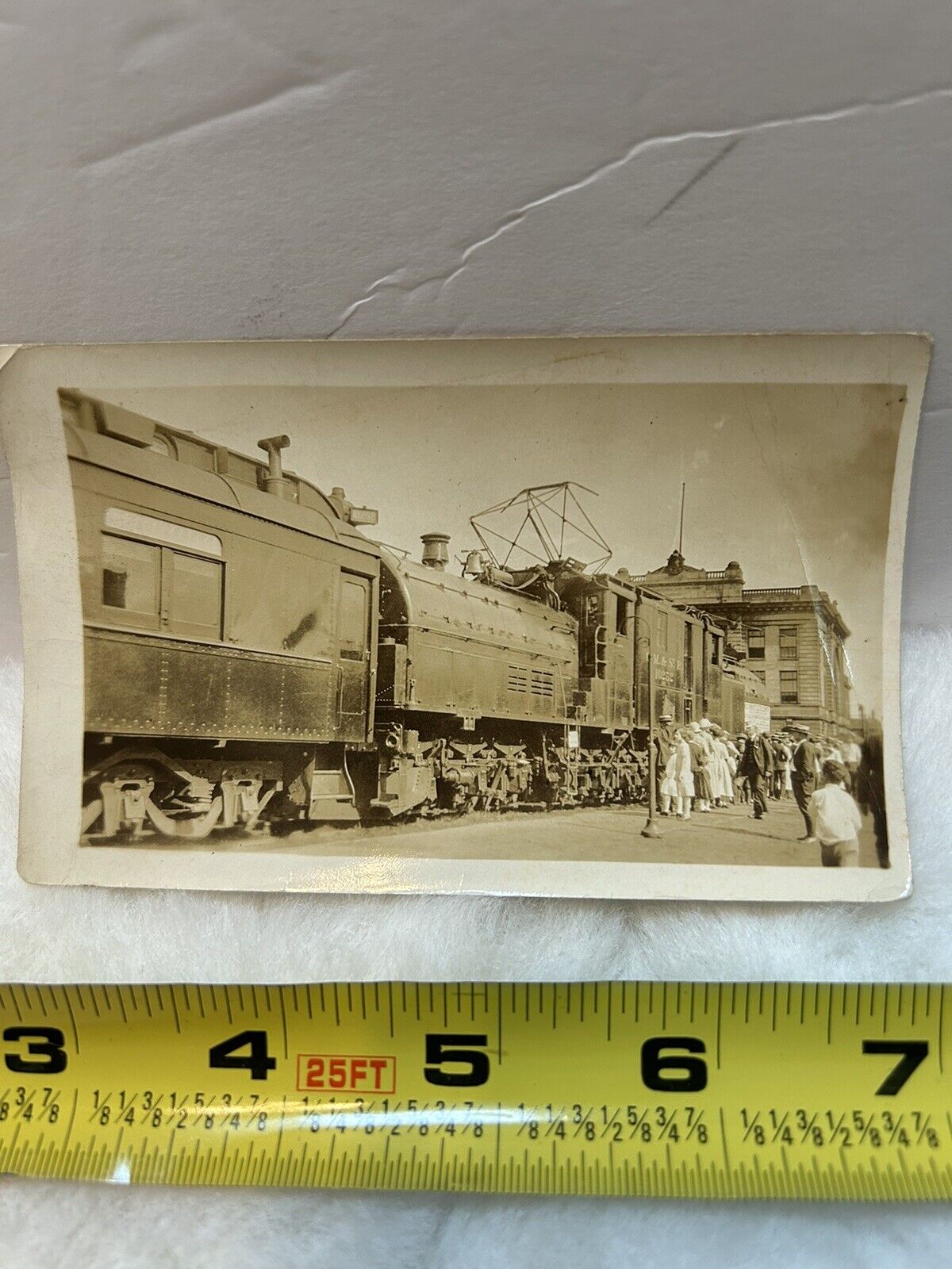 Antique Photo Snapshot Of Old Train At Station 