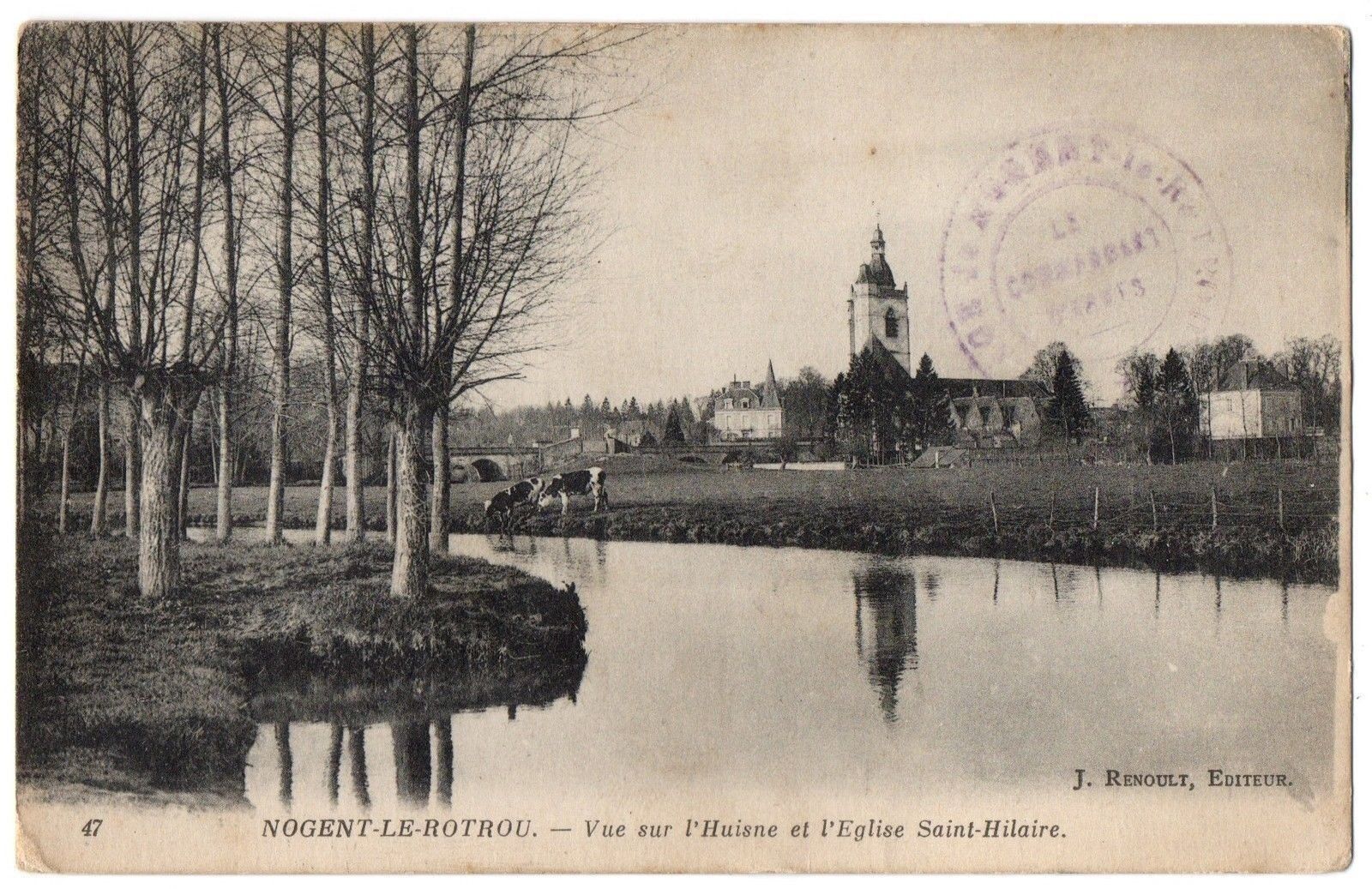 CPA 28 - NOGENT LE ROTROU (Eure et Loir) - 47. View of the Huisne and the Church