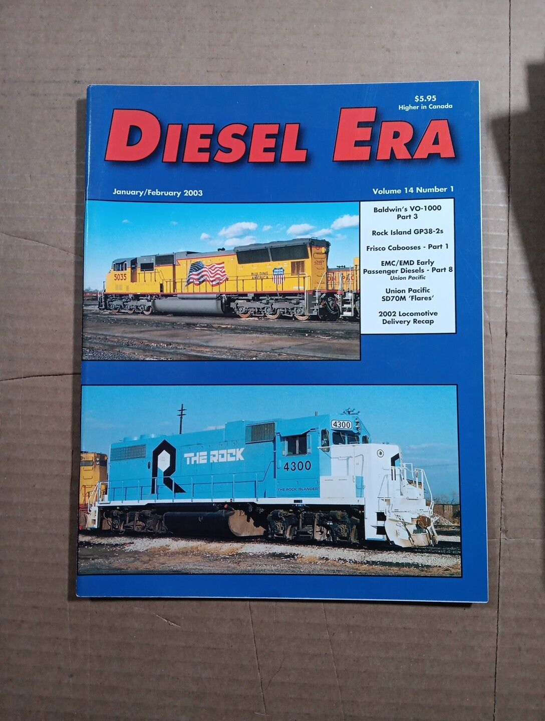 Diesel Era Magazine 2003 January February Baldwin V)-1000 RI GP 38-2 UP SD70M