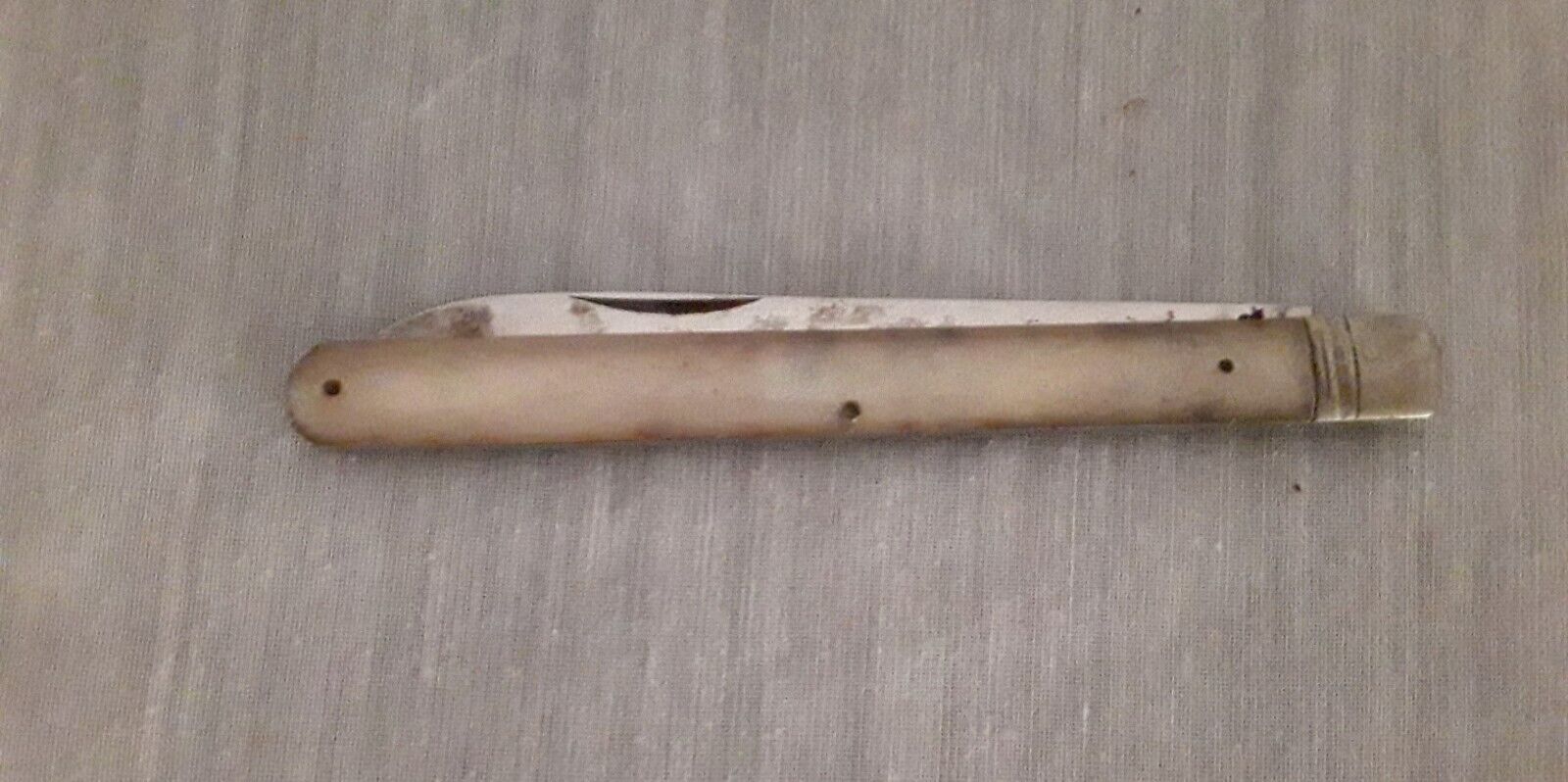 Old Vintage Antique Elaborate Pearl  Folding Pocket Knife