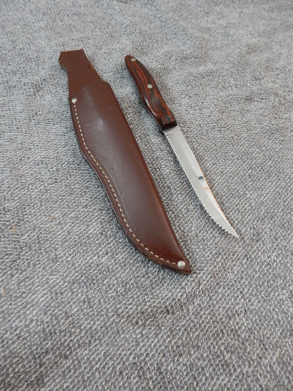 Vintage Cutco 1063 Fishing Knife With Original Leather Sheath